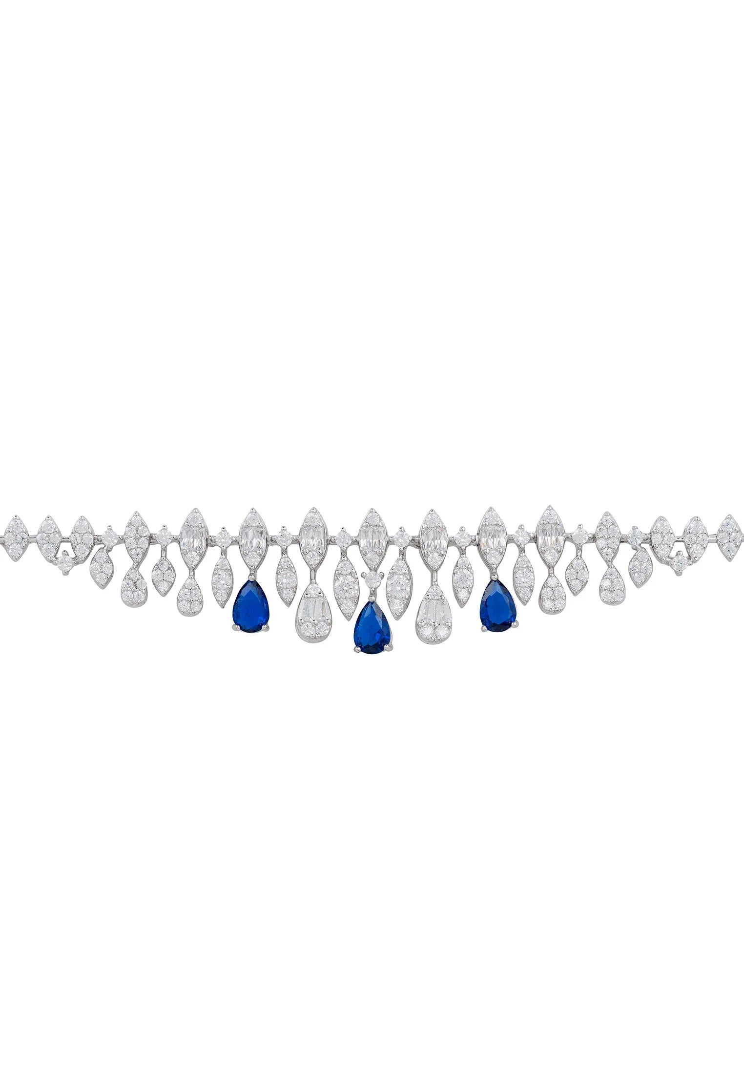 Sapphire teardrops diamond bracelet.