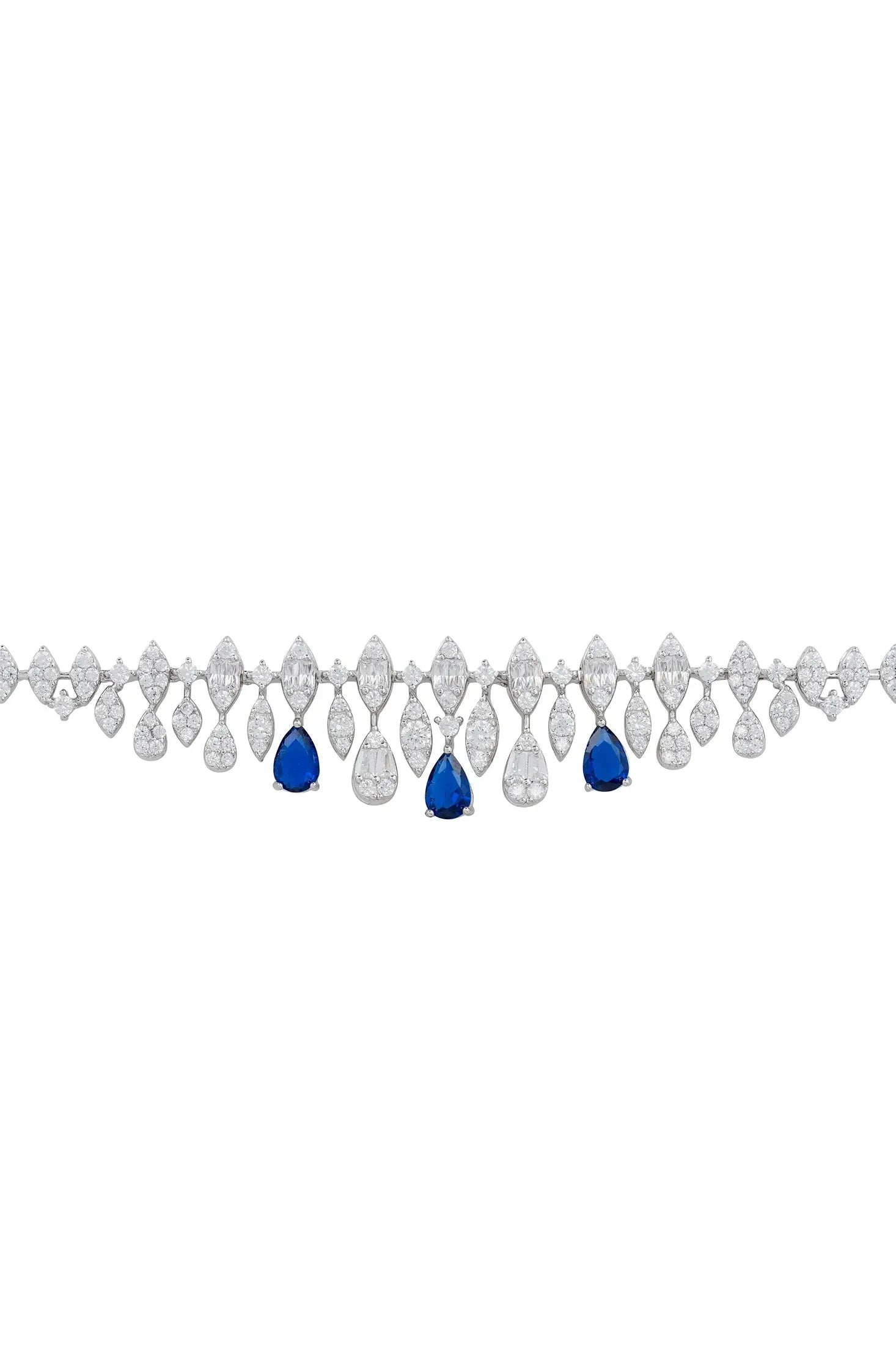 Sapphire teardrops diamond bracelet.