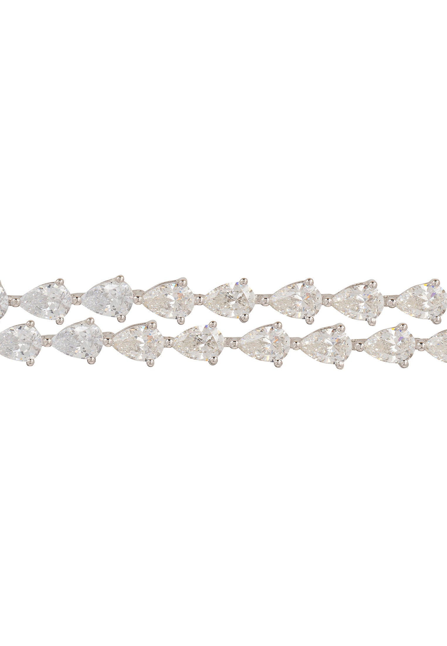Double Strand Moissanite Tennis Bracelet Silver