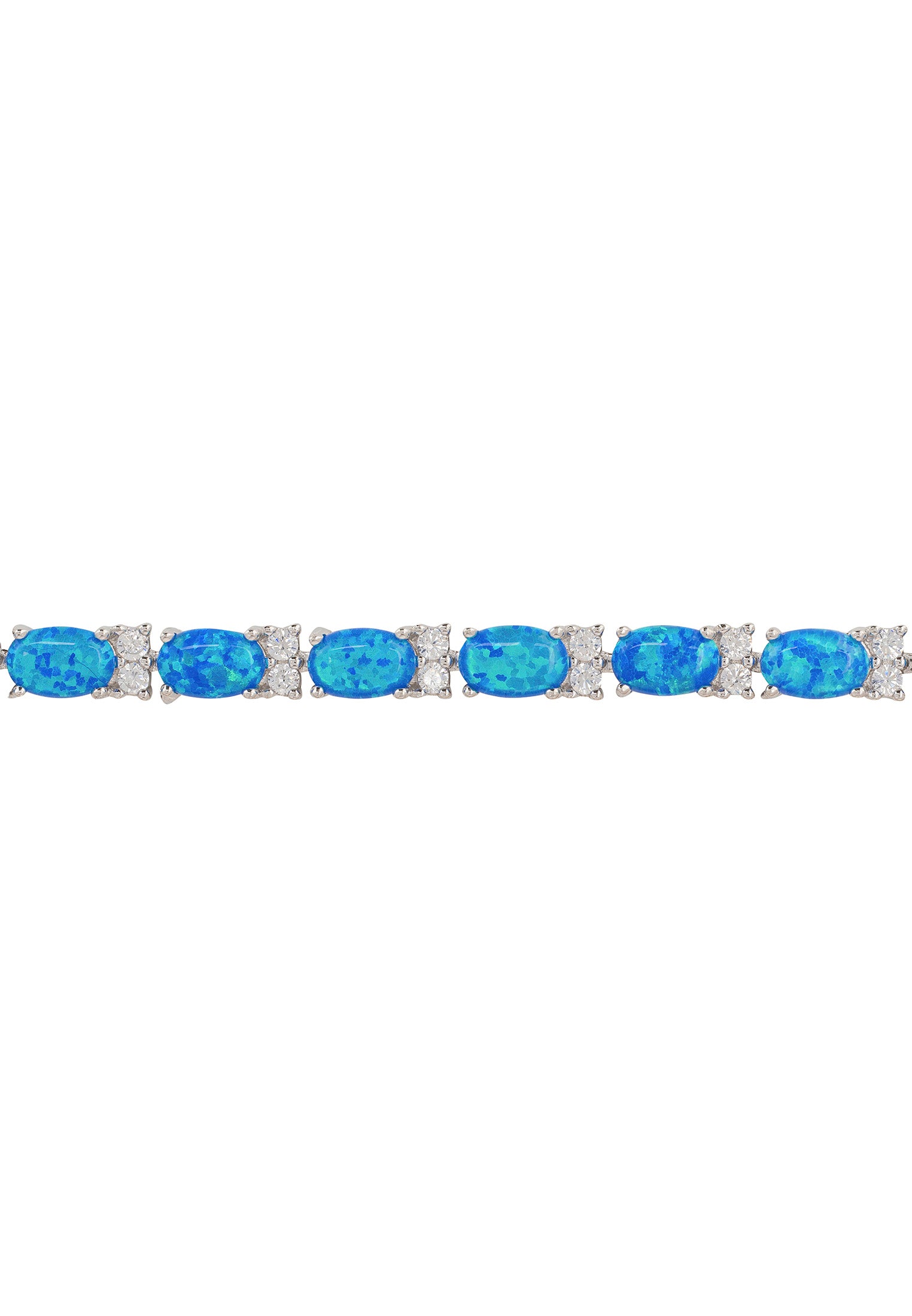 Jewelry bracelet with blue stones on a white background