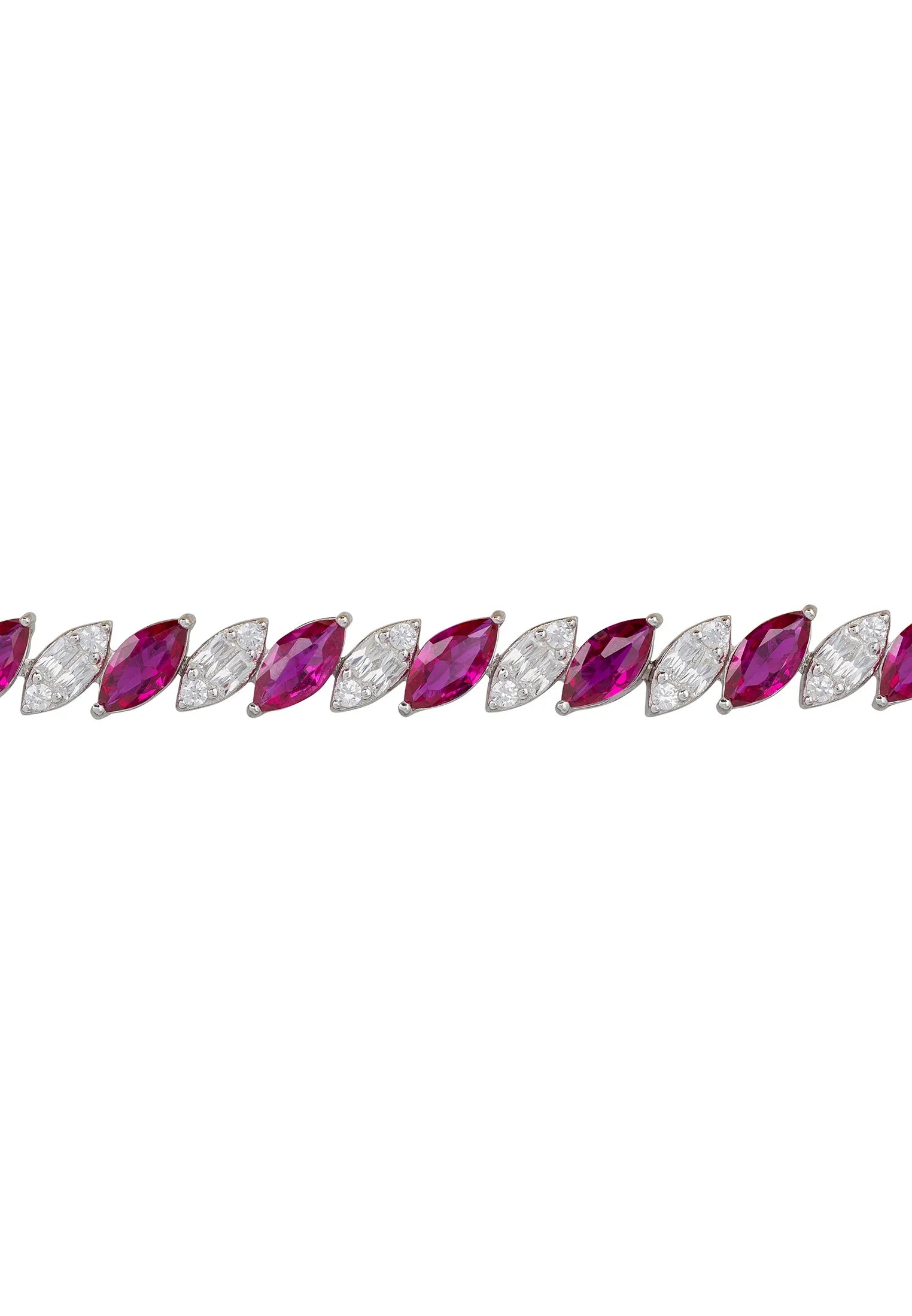 Ruby and diamond bracelet.