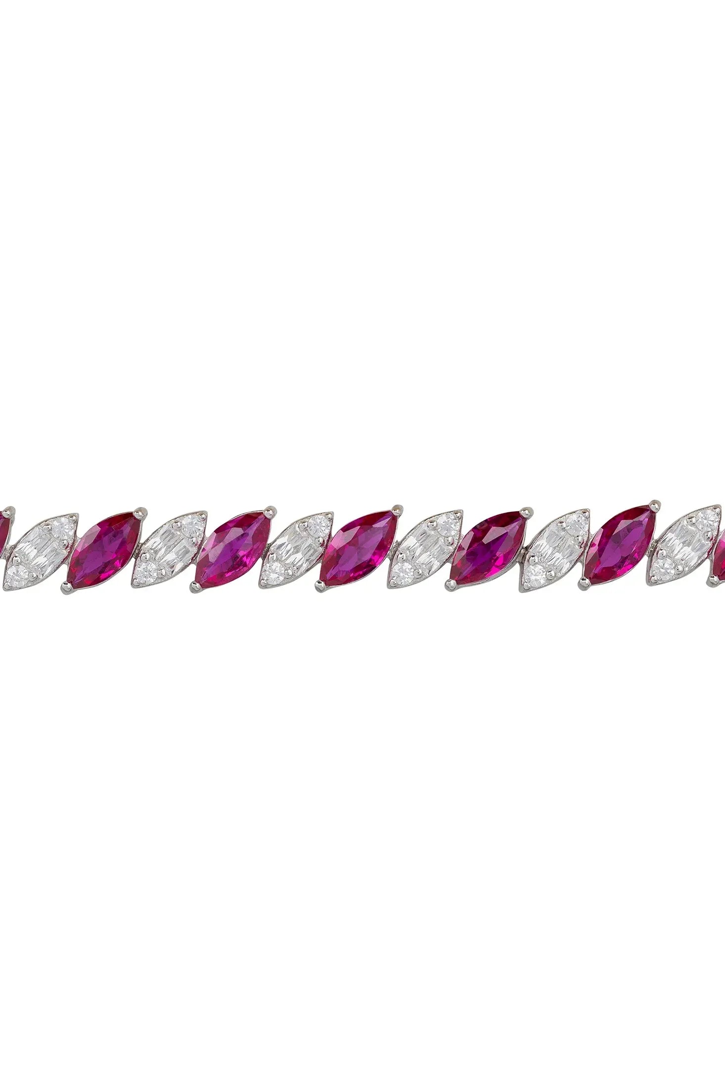 Ruby and diamond bracelet.