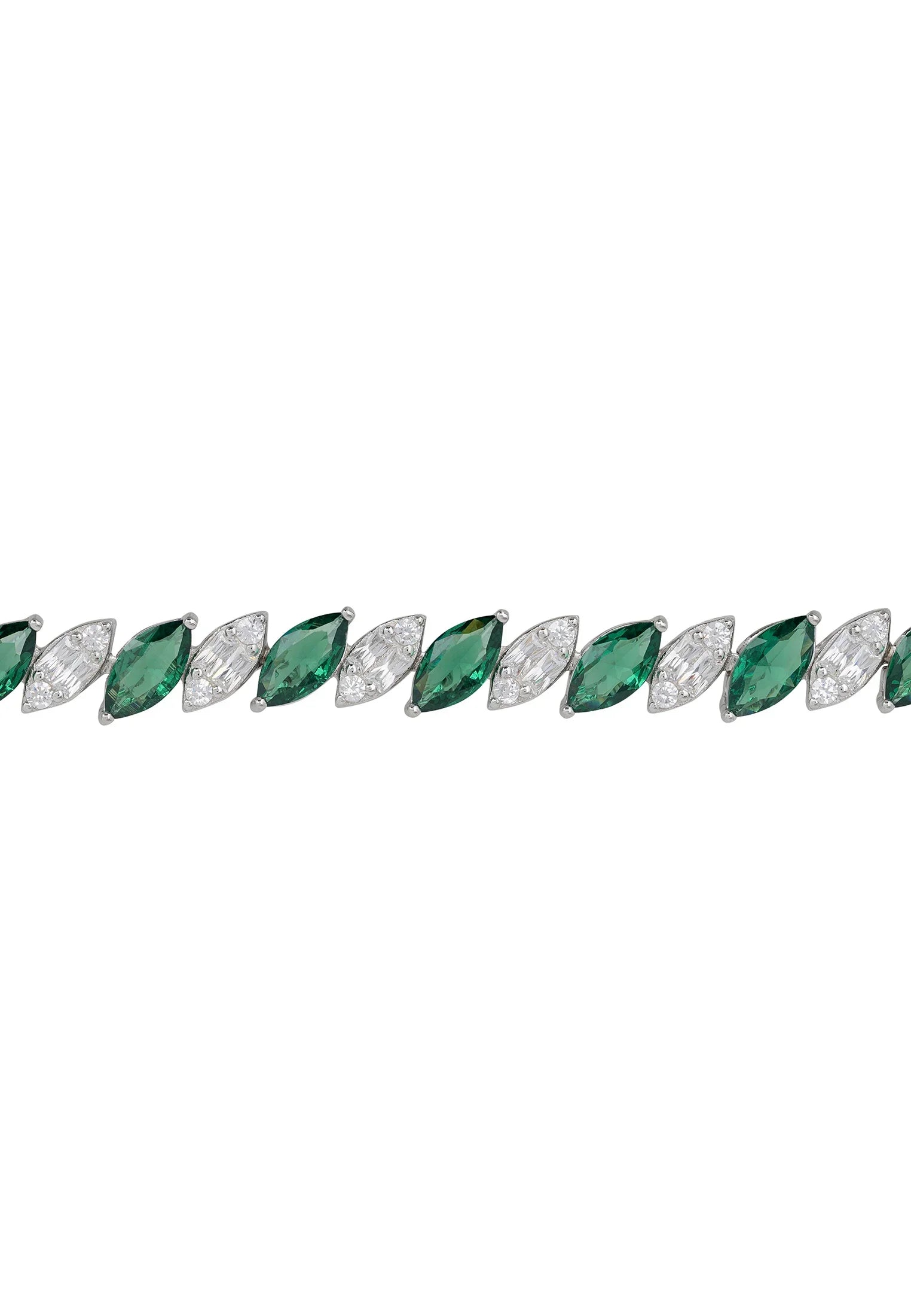 Emerald and diamond bracelet.