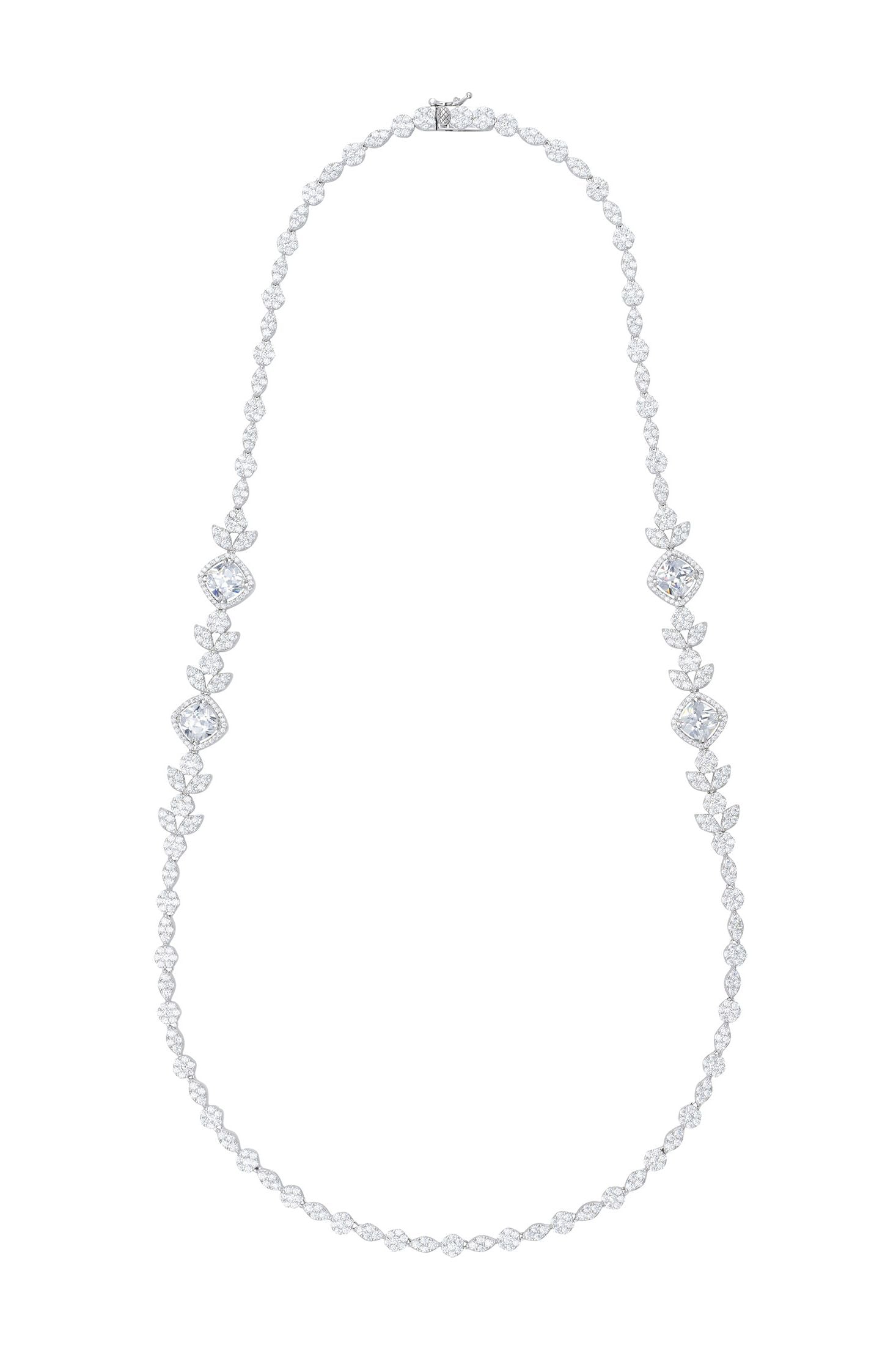 Floral diamond necklace.