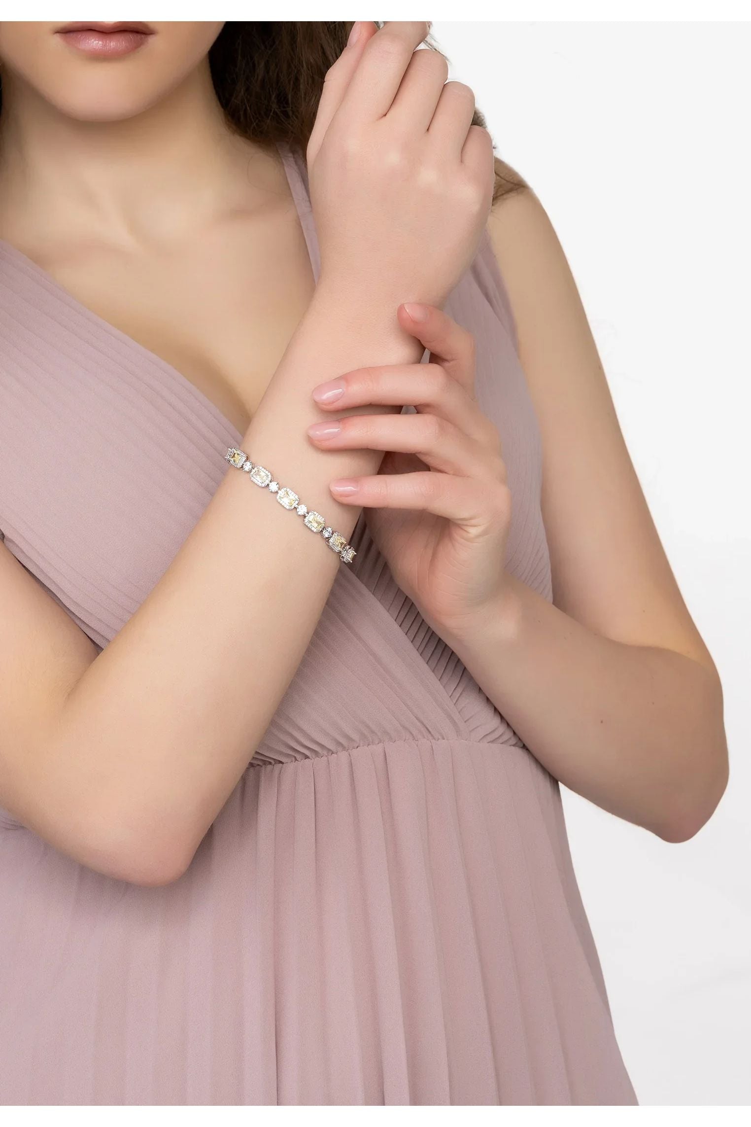 Elena Gemstone Bracelet Lemon Topaz Silver