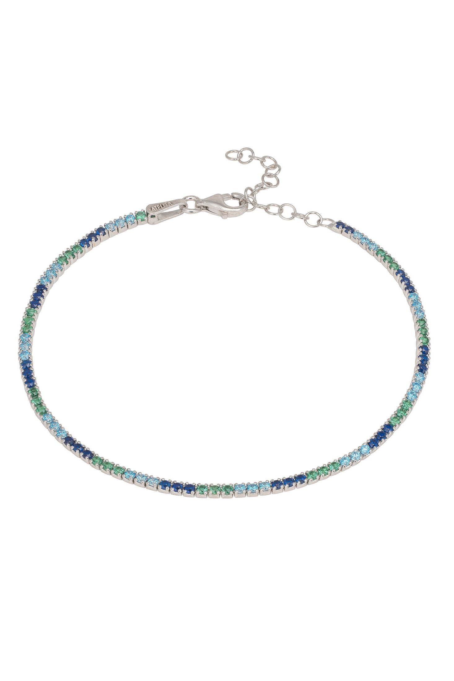 Multicolored bracelet on a white background