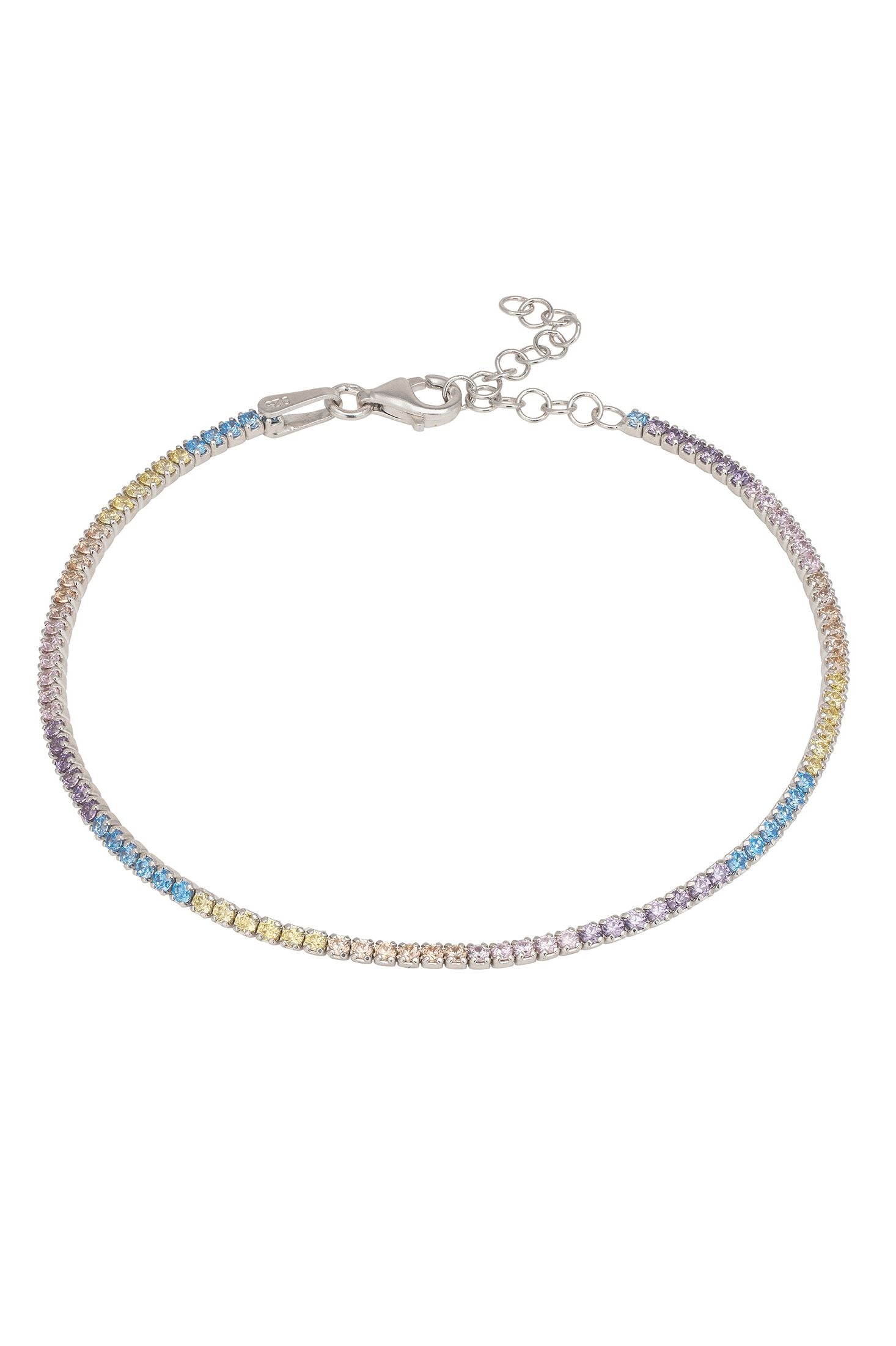 Multicolored bracelet on a white background