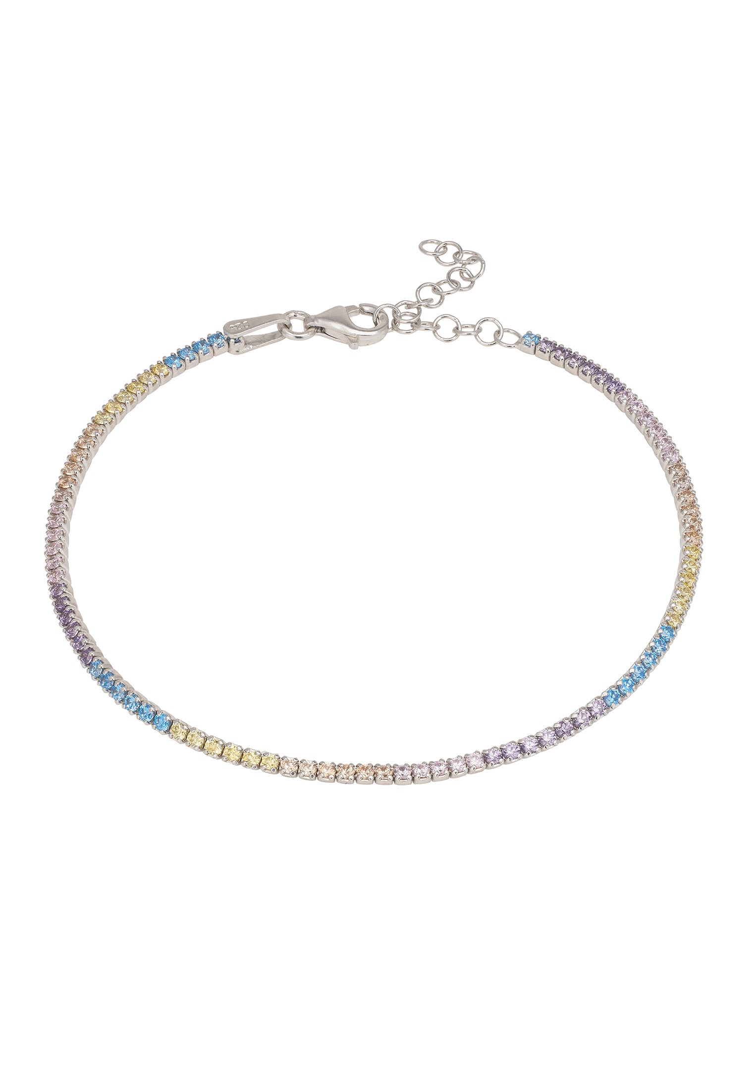 Multicolored bracelet on a white background