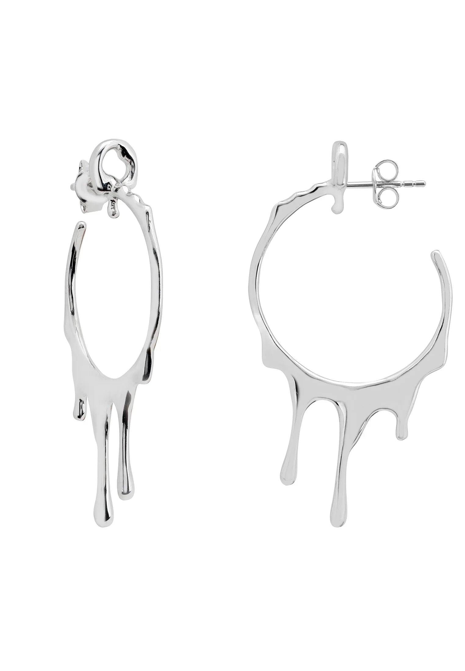 Push backing of the earrings.