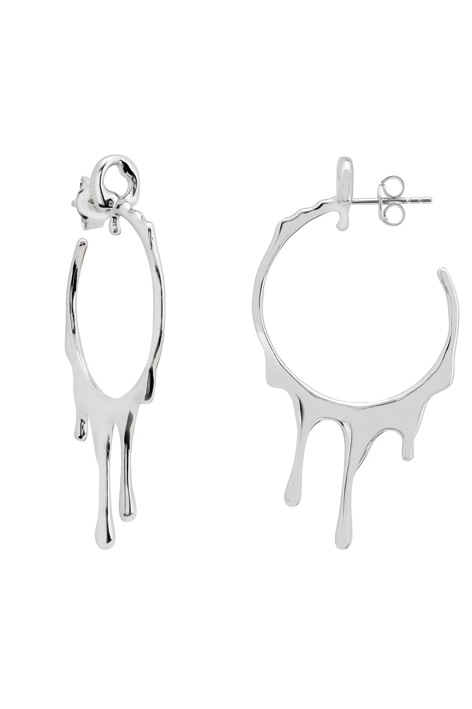 Push backing of the earrings.