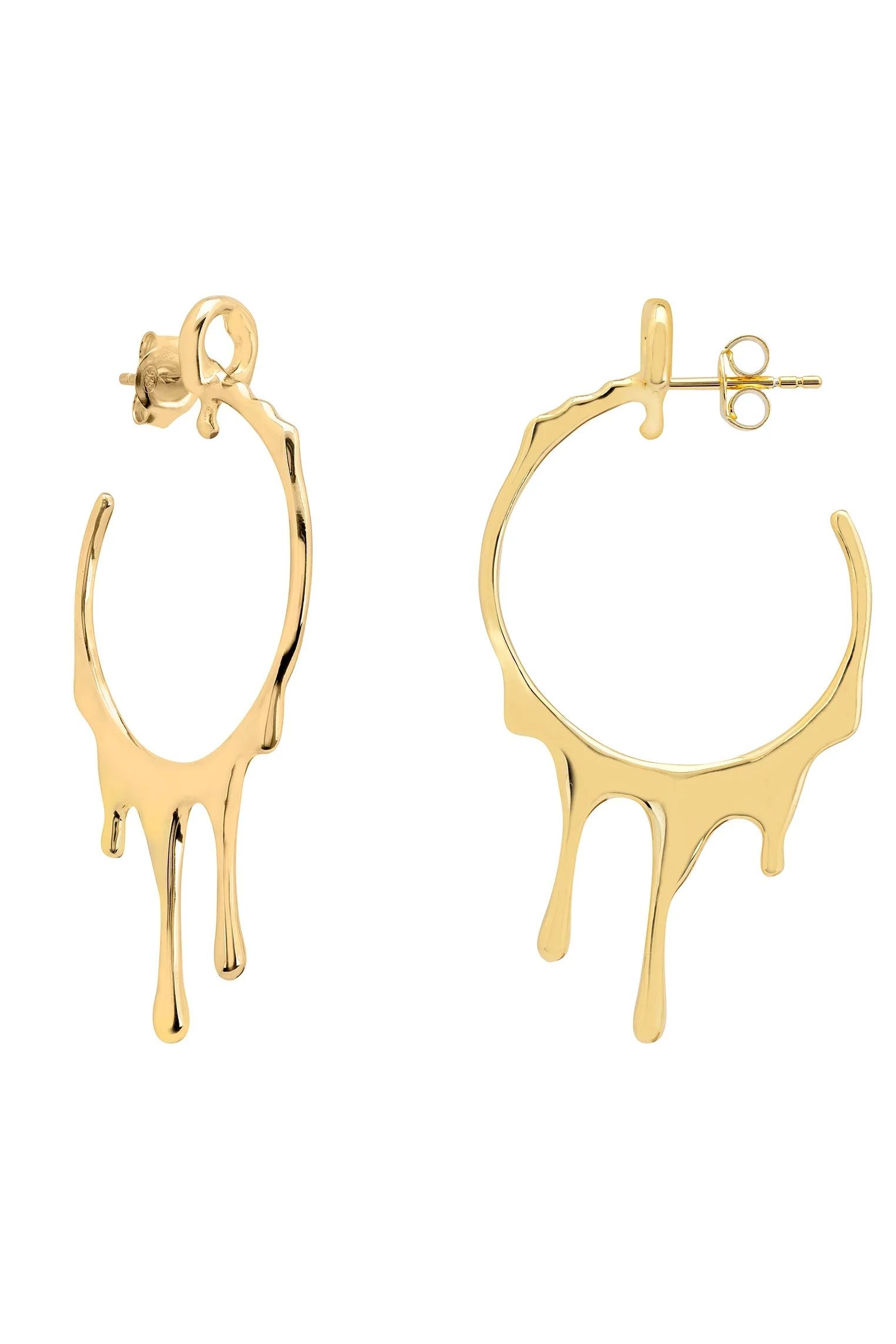 Push backing of the earrings.