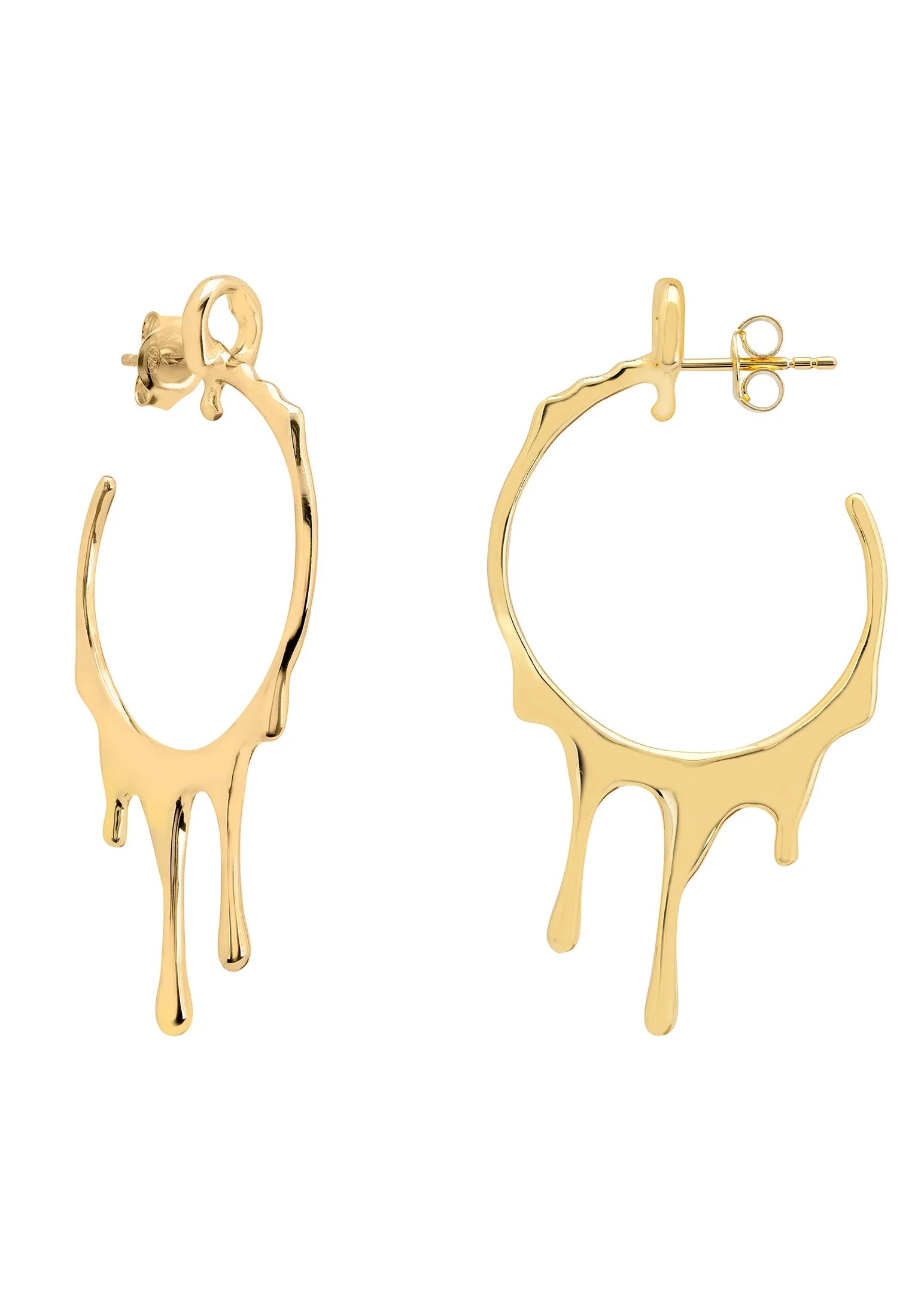 Push backing of the earrings.