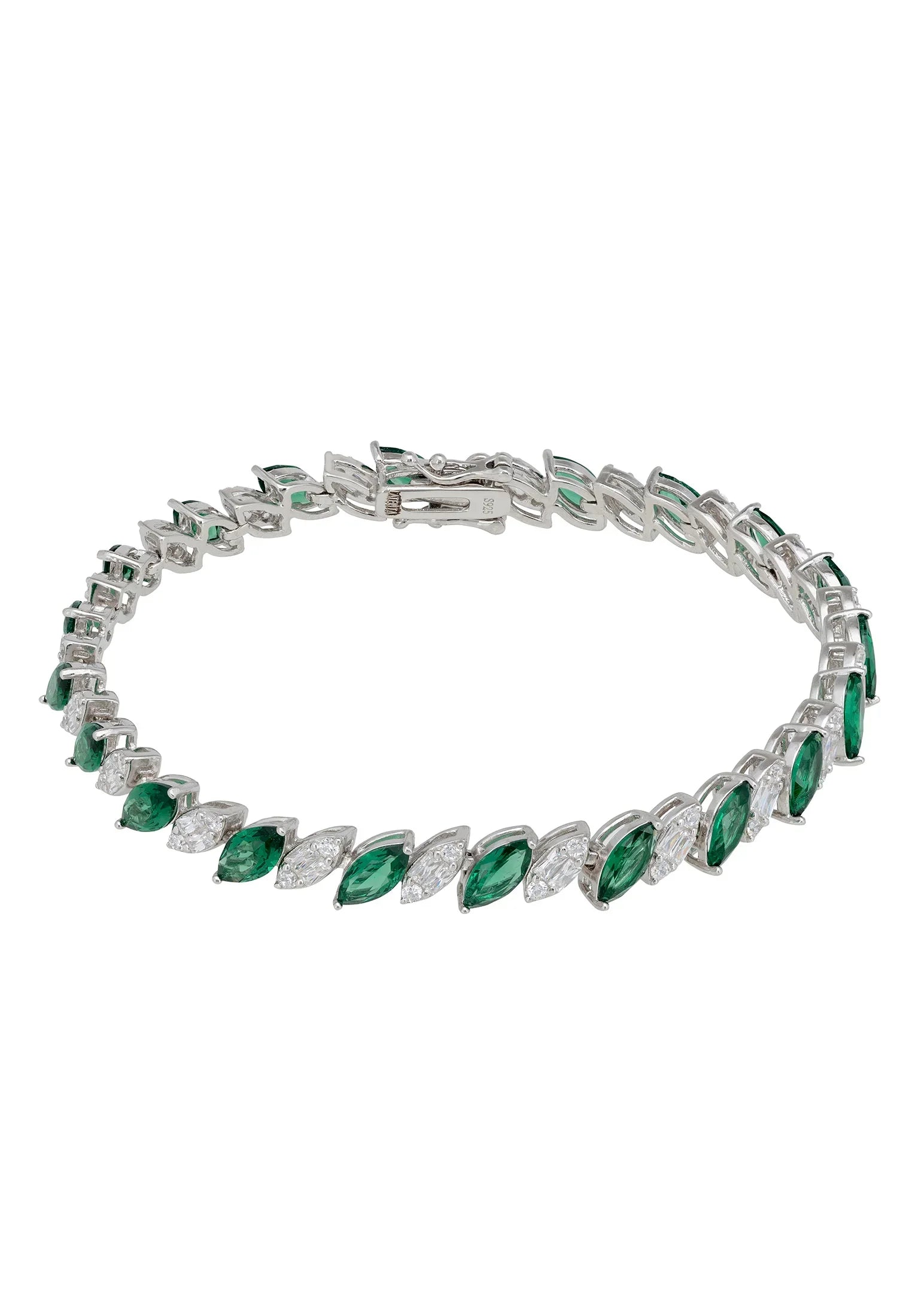 Emerald and diamond bracelet.