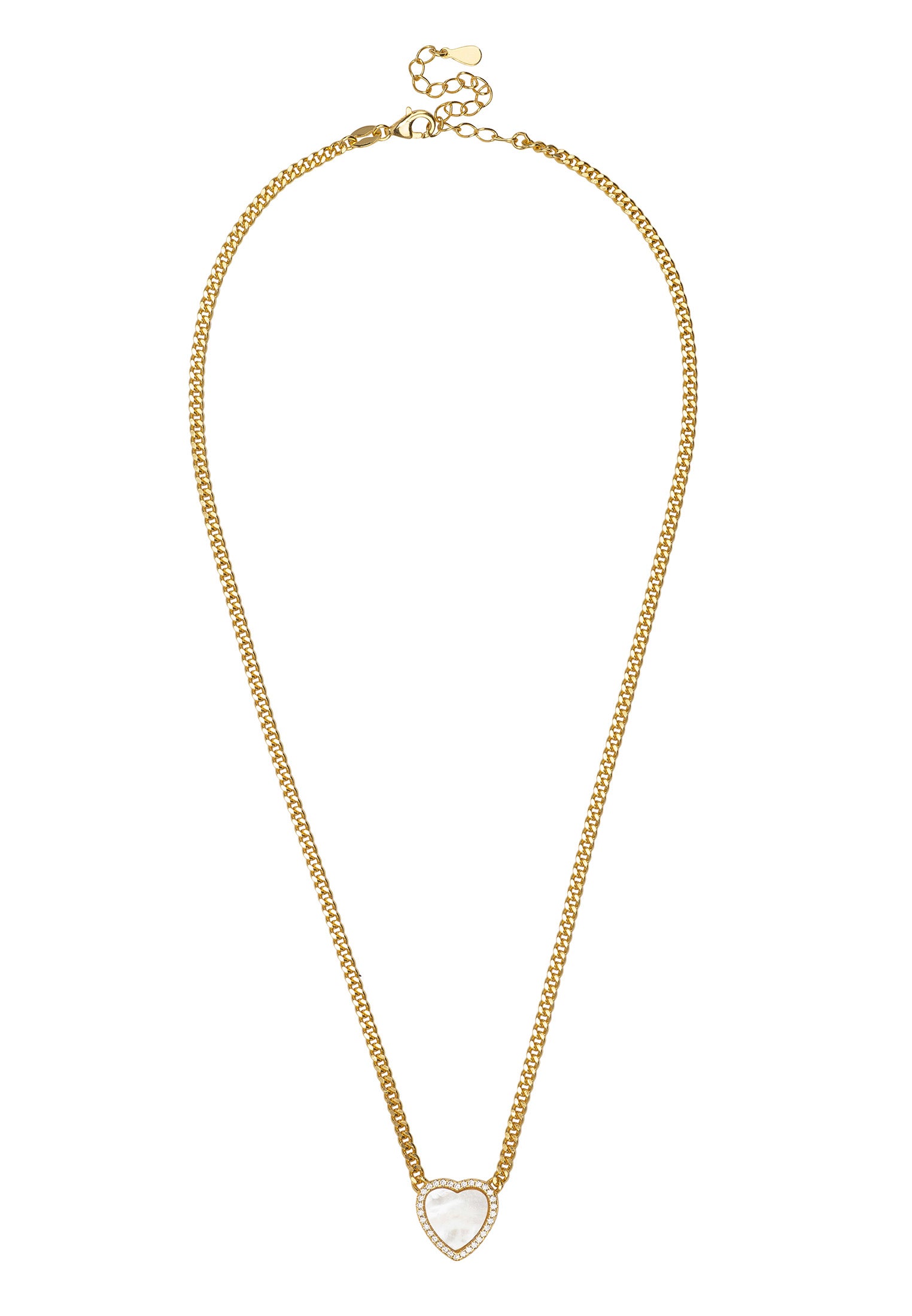 Full view showing the lobster clasp and chain.