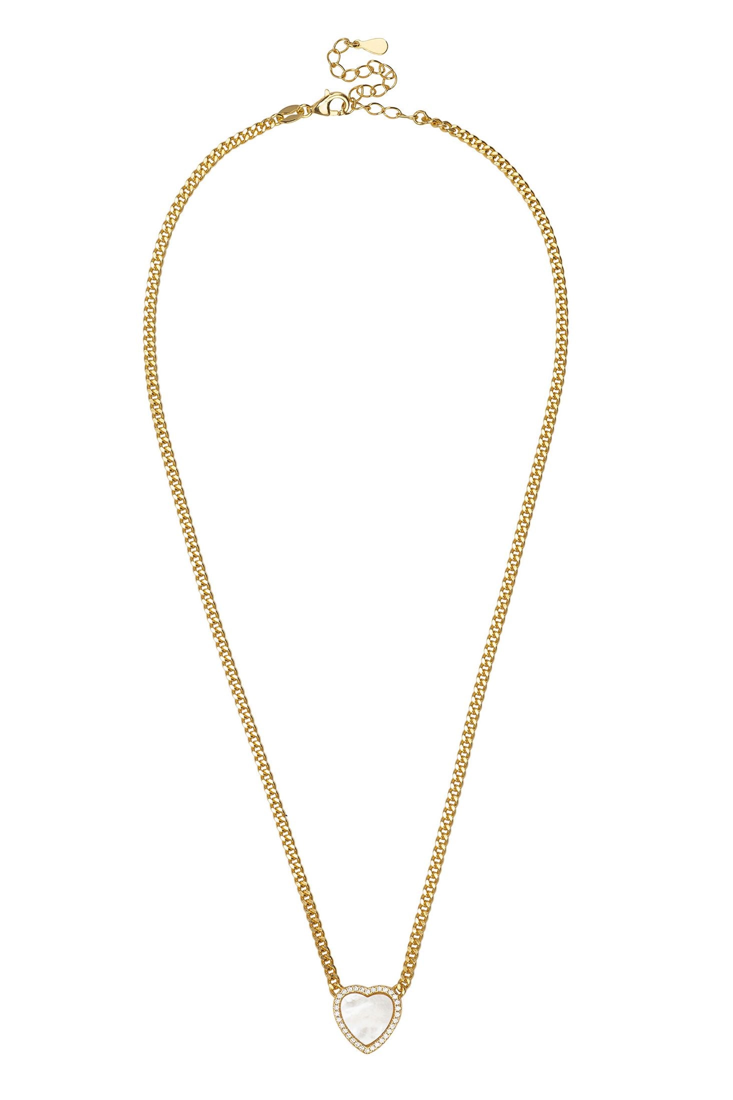 Full view showing the lobster clasp and chain.
