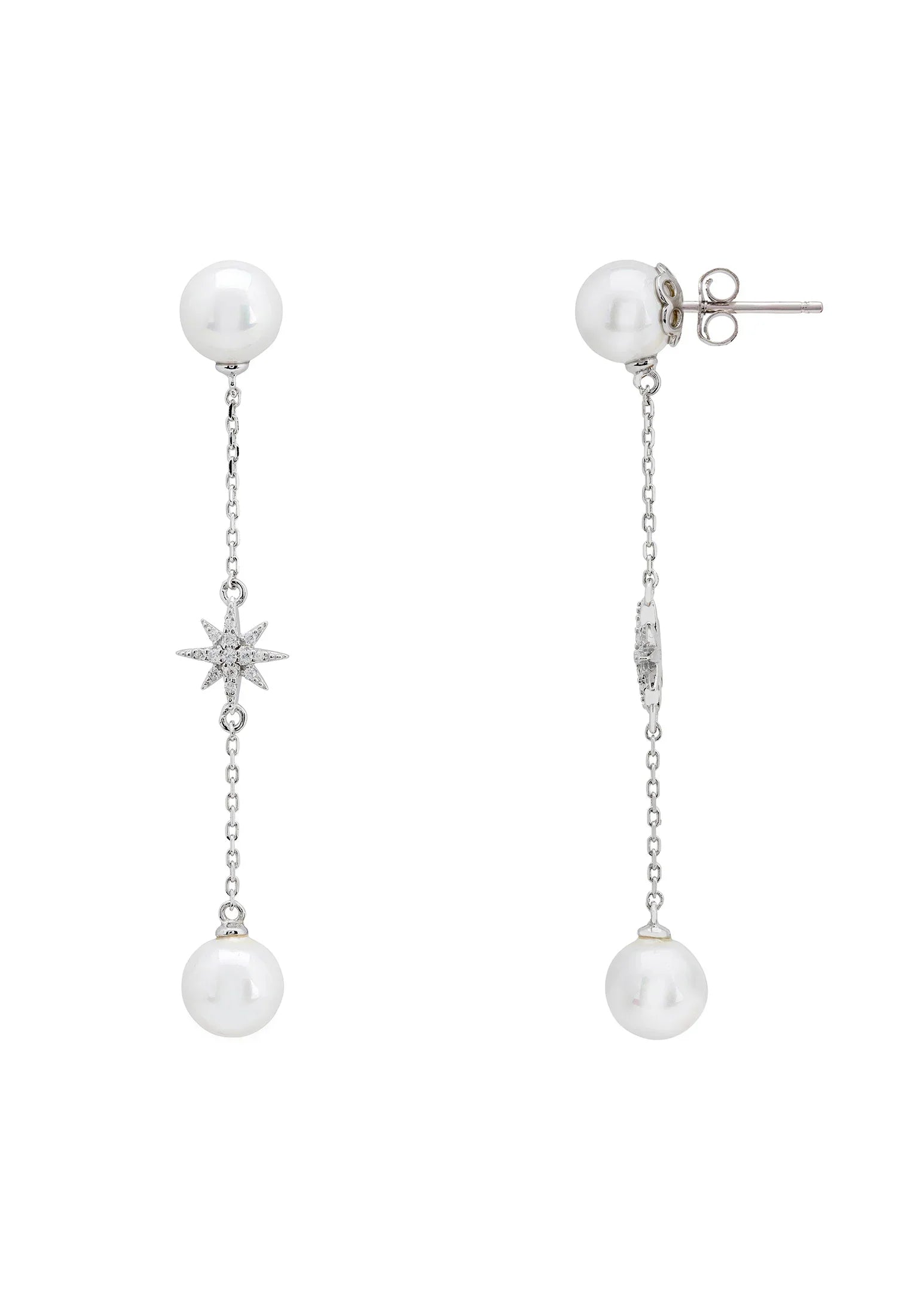 Push backing of the earrings.