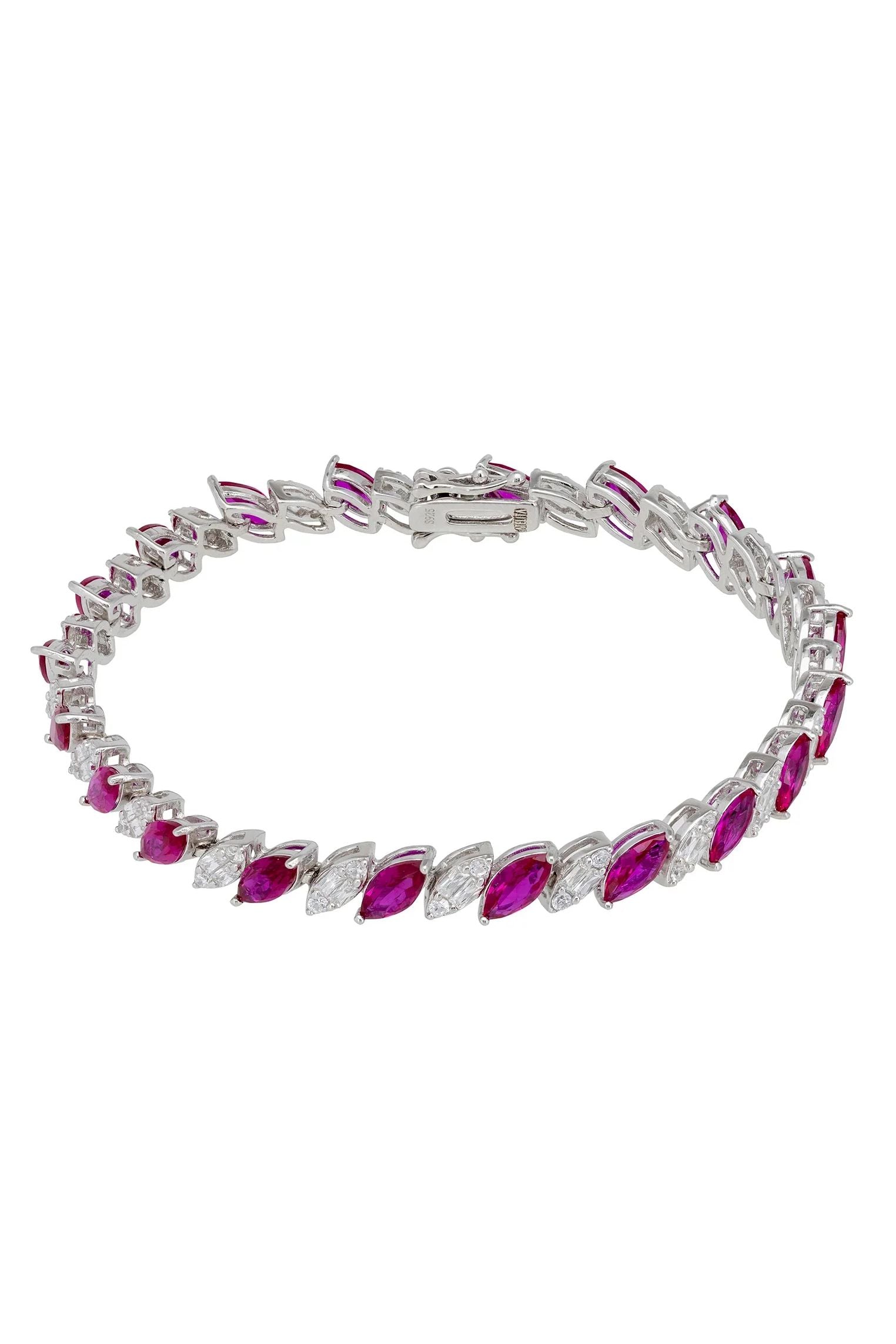 Ruby and diamond bracelet.