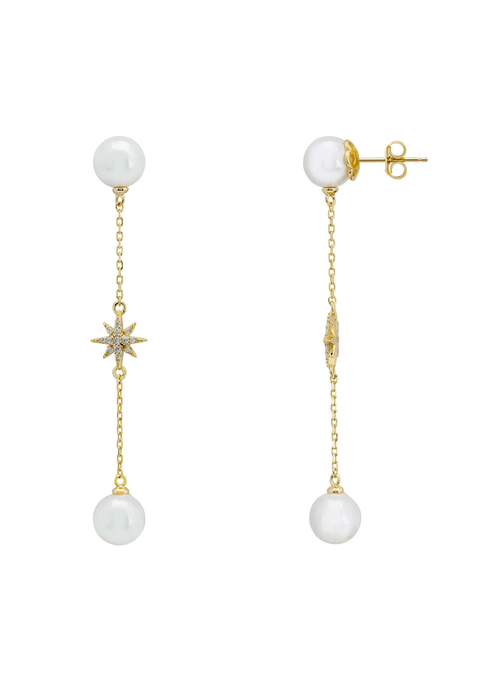 Push backing of the earrings.