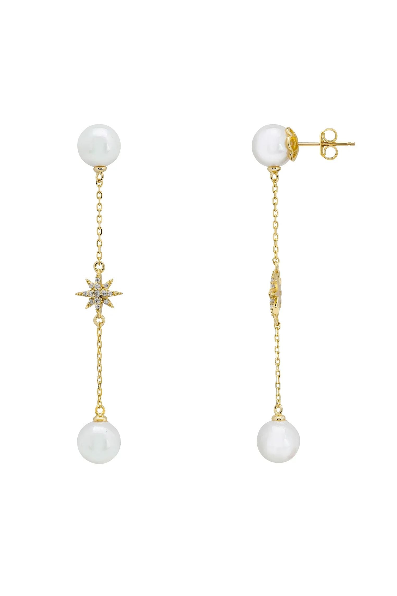 Push backing of the earrings.