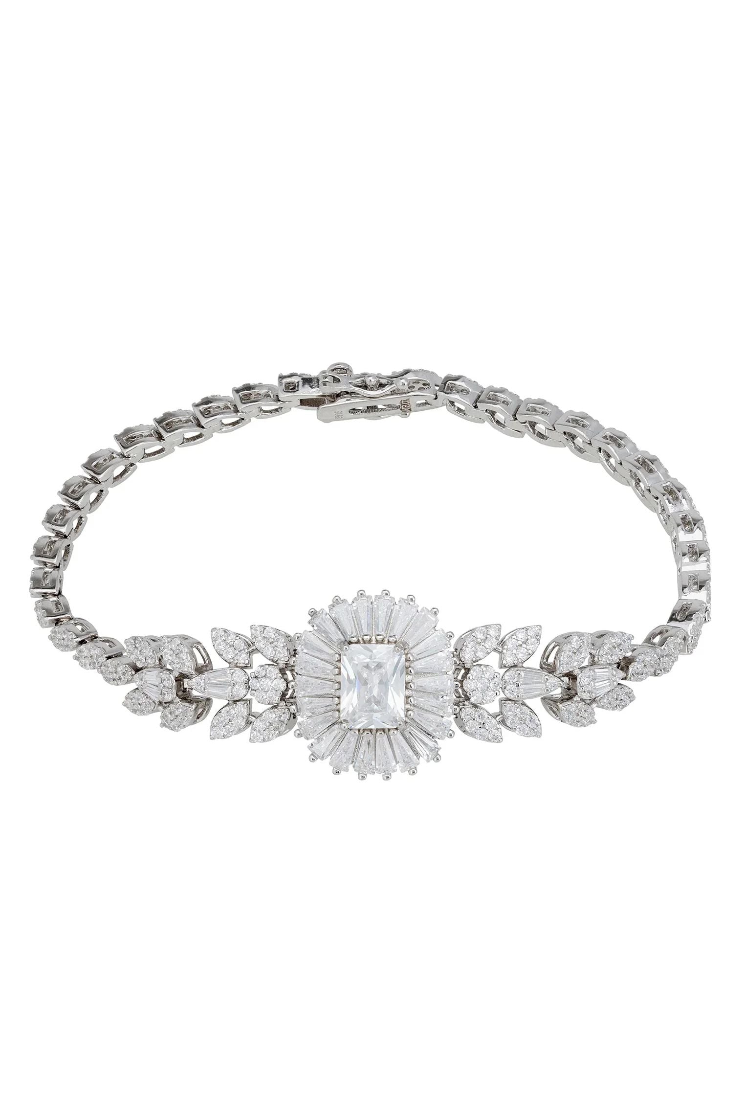 Blooming floral diamond bracelet.