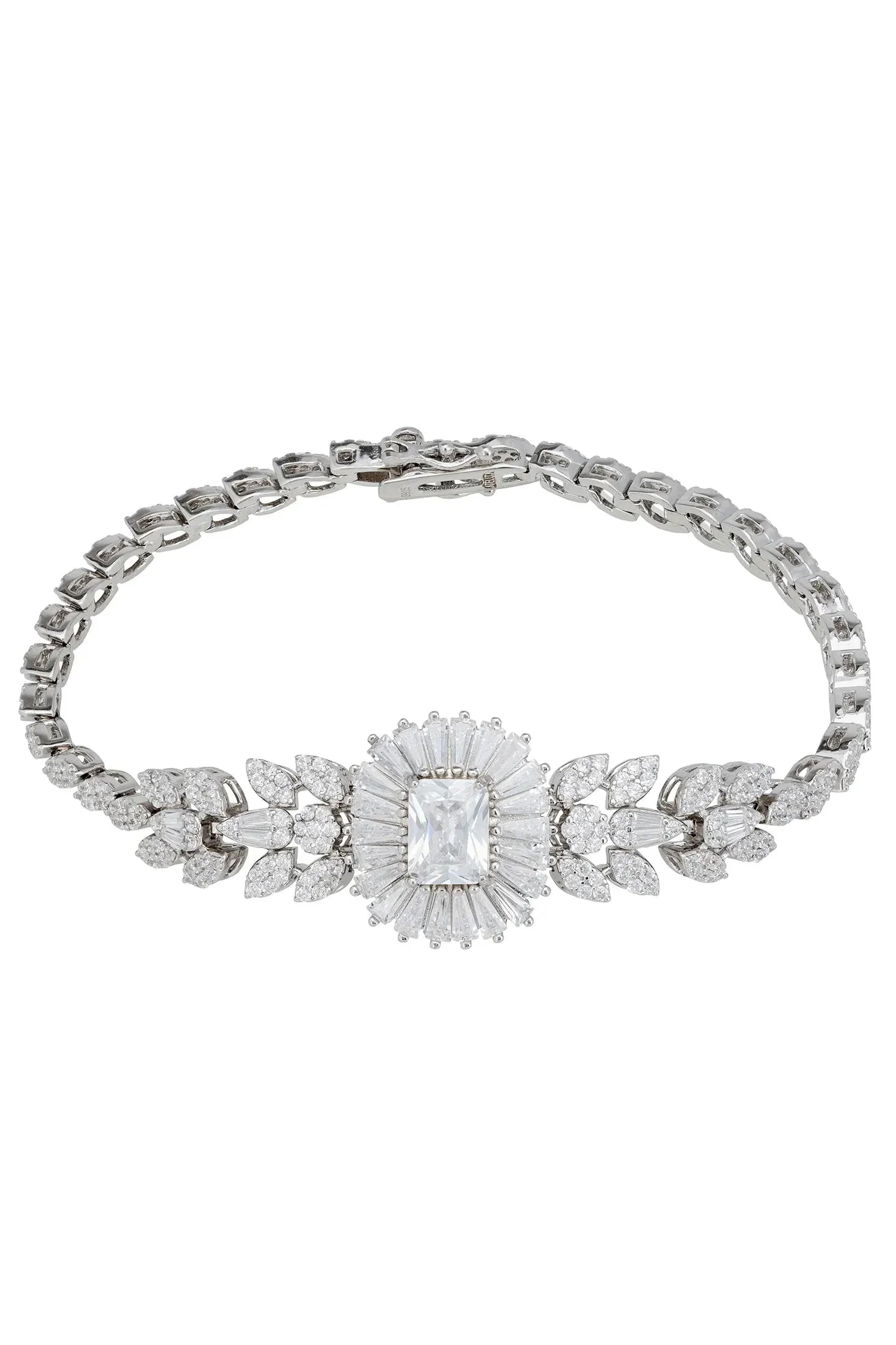 Blooming floral diamond bracelet.