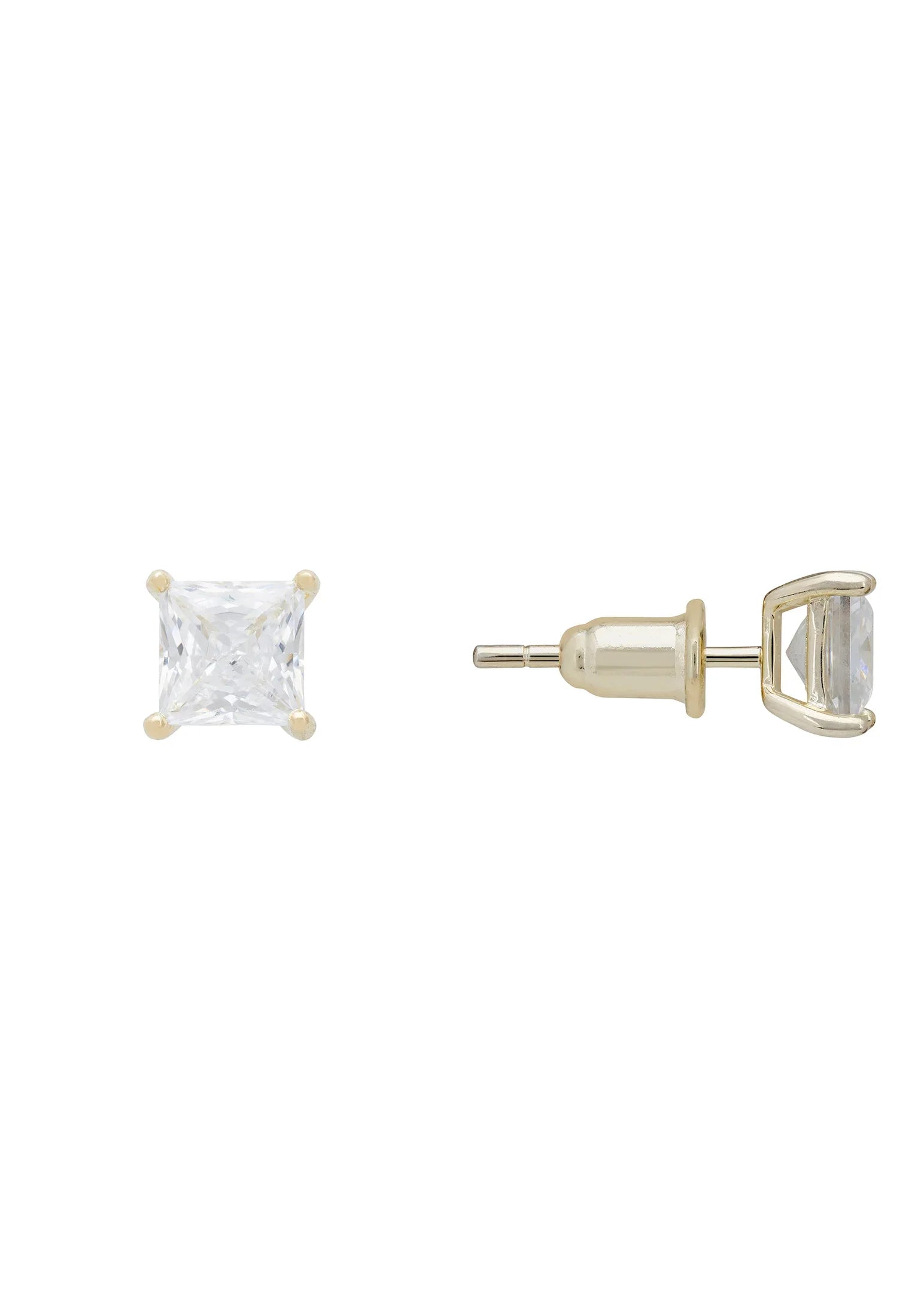 Push backing of the earrings.