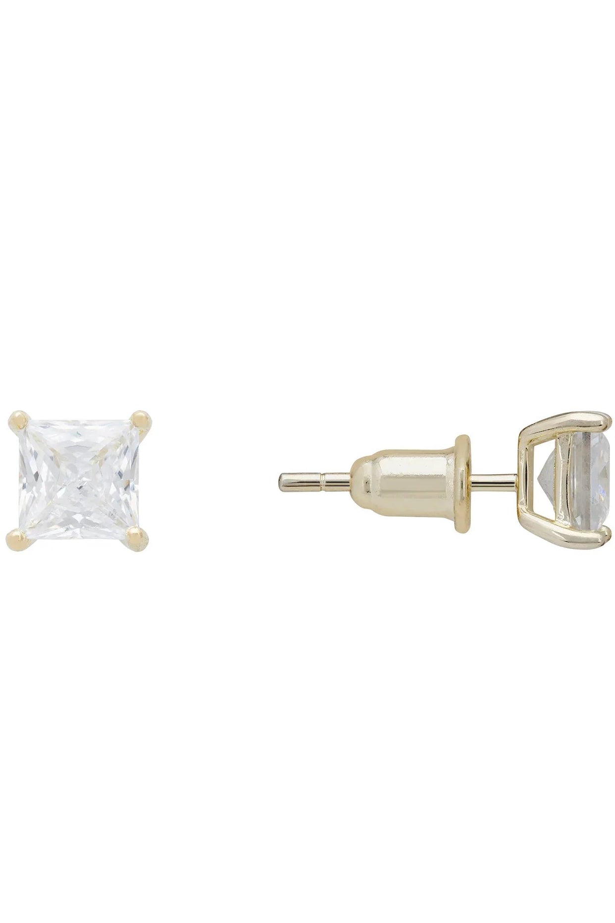 Push backing of the earrings.