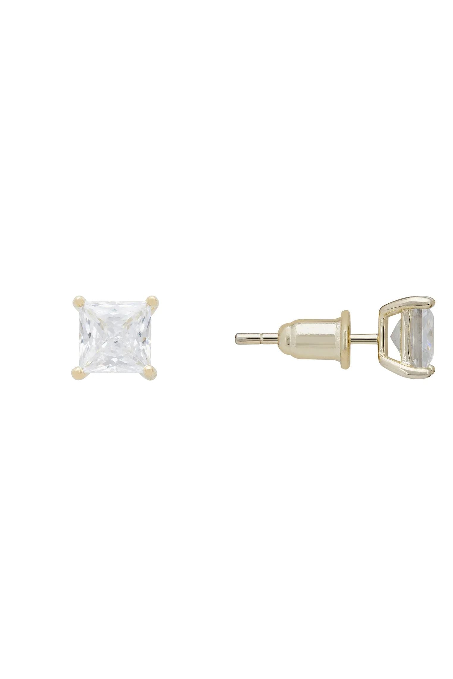 Push backing of the earrings.