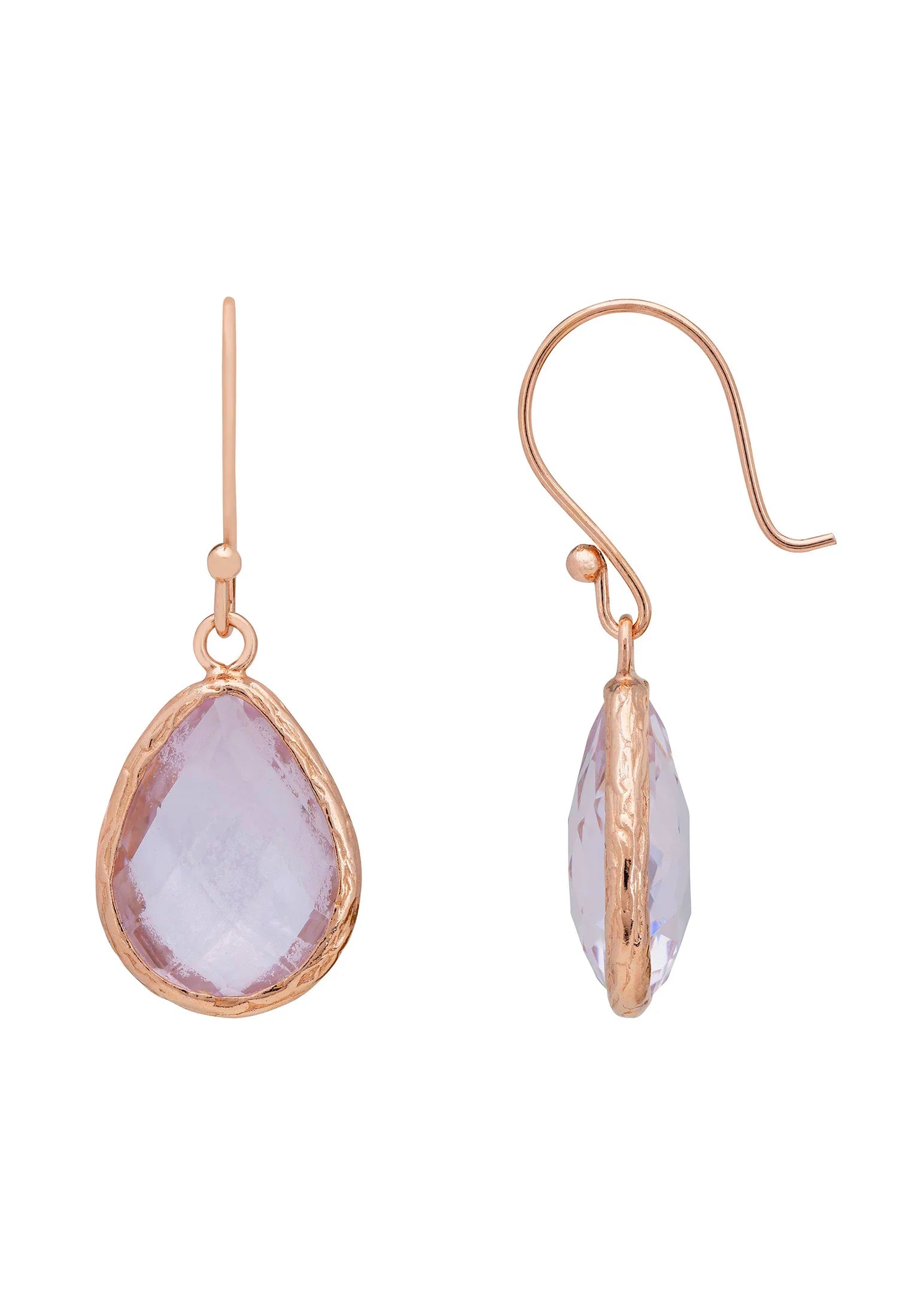 The hooks of the earrings.