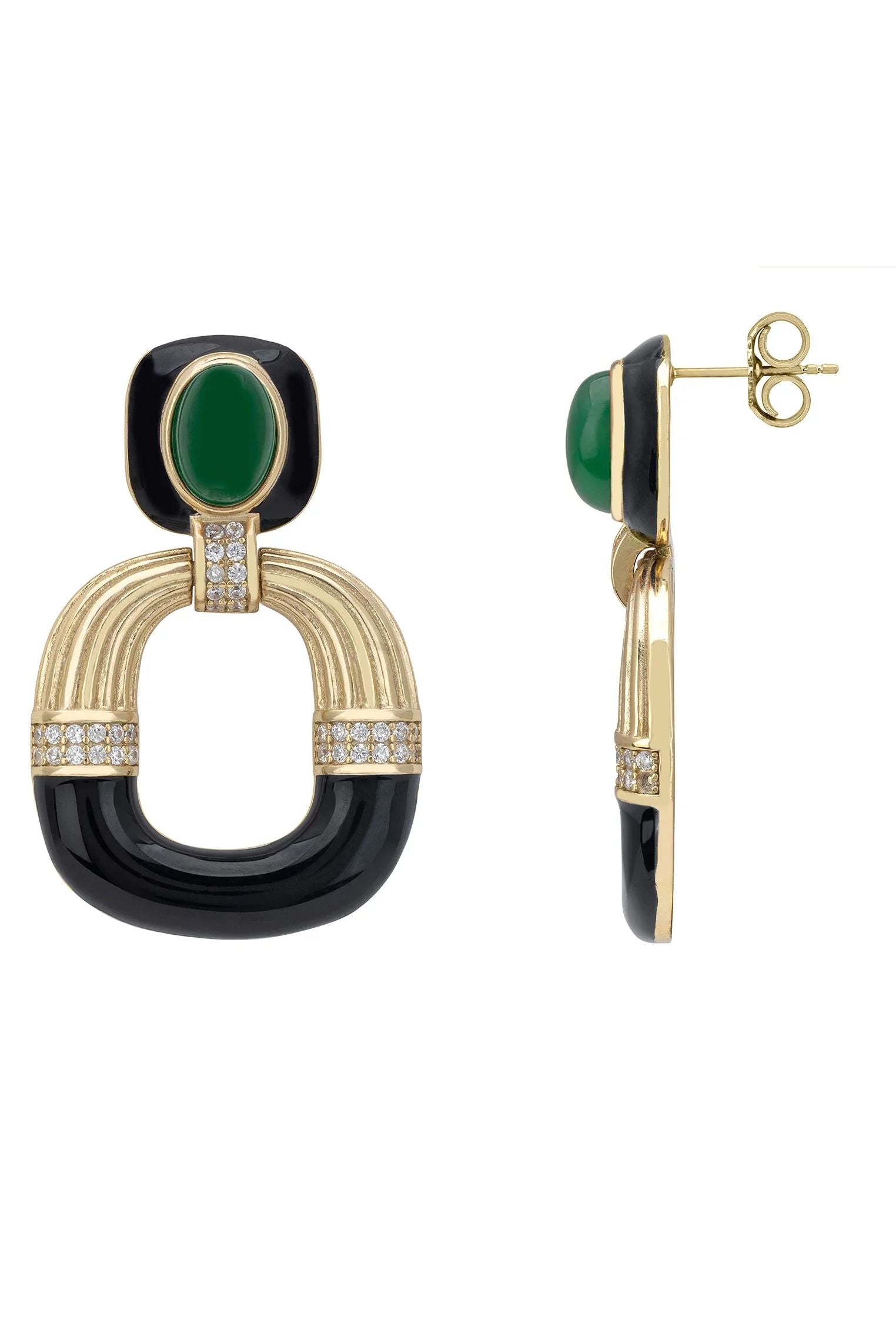 Push backing of the earrings.