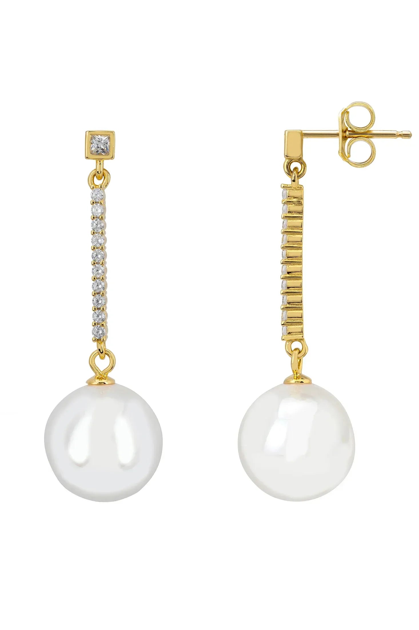 Push backing of the earrings.
