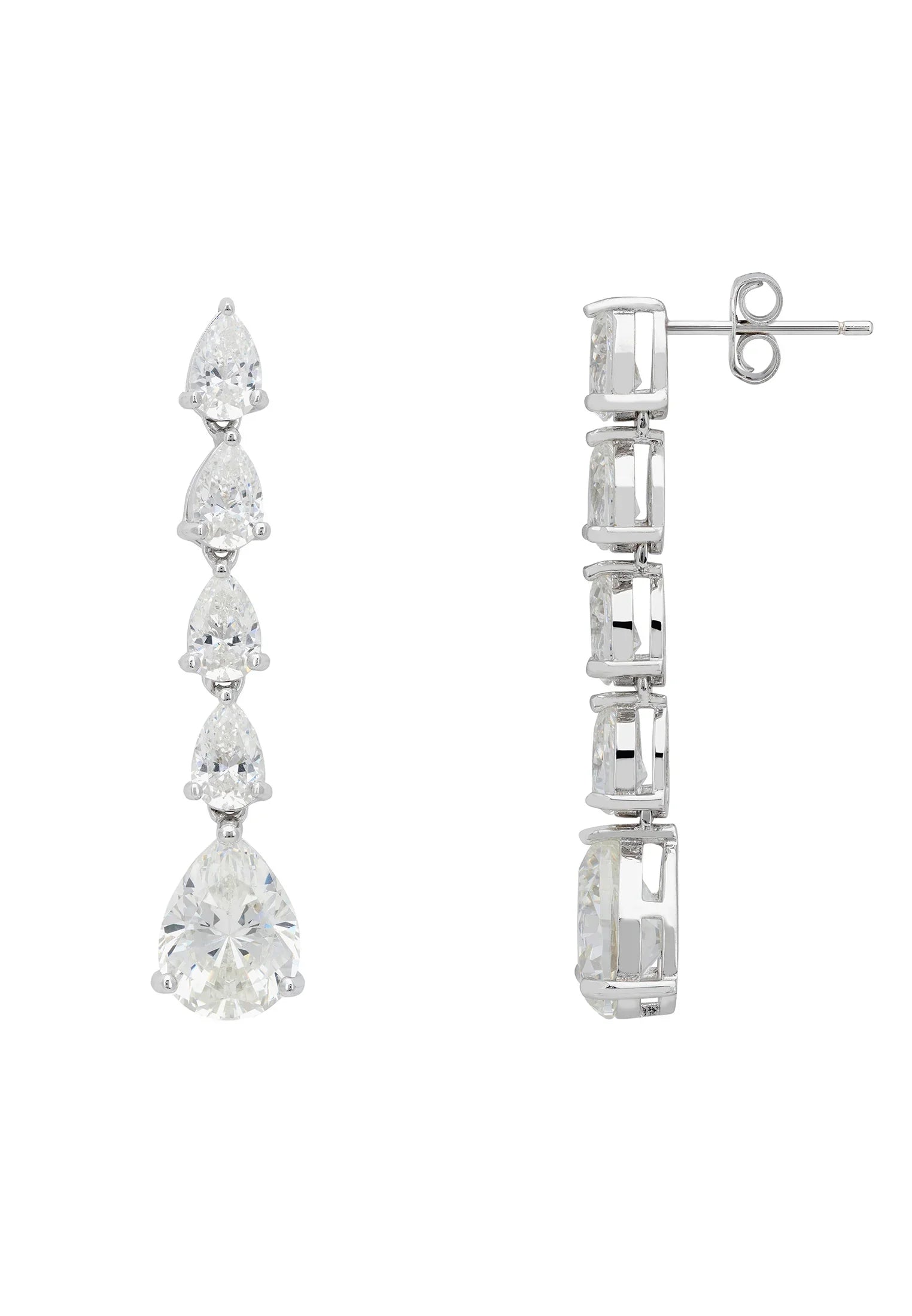 Push backing of the earrings.