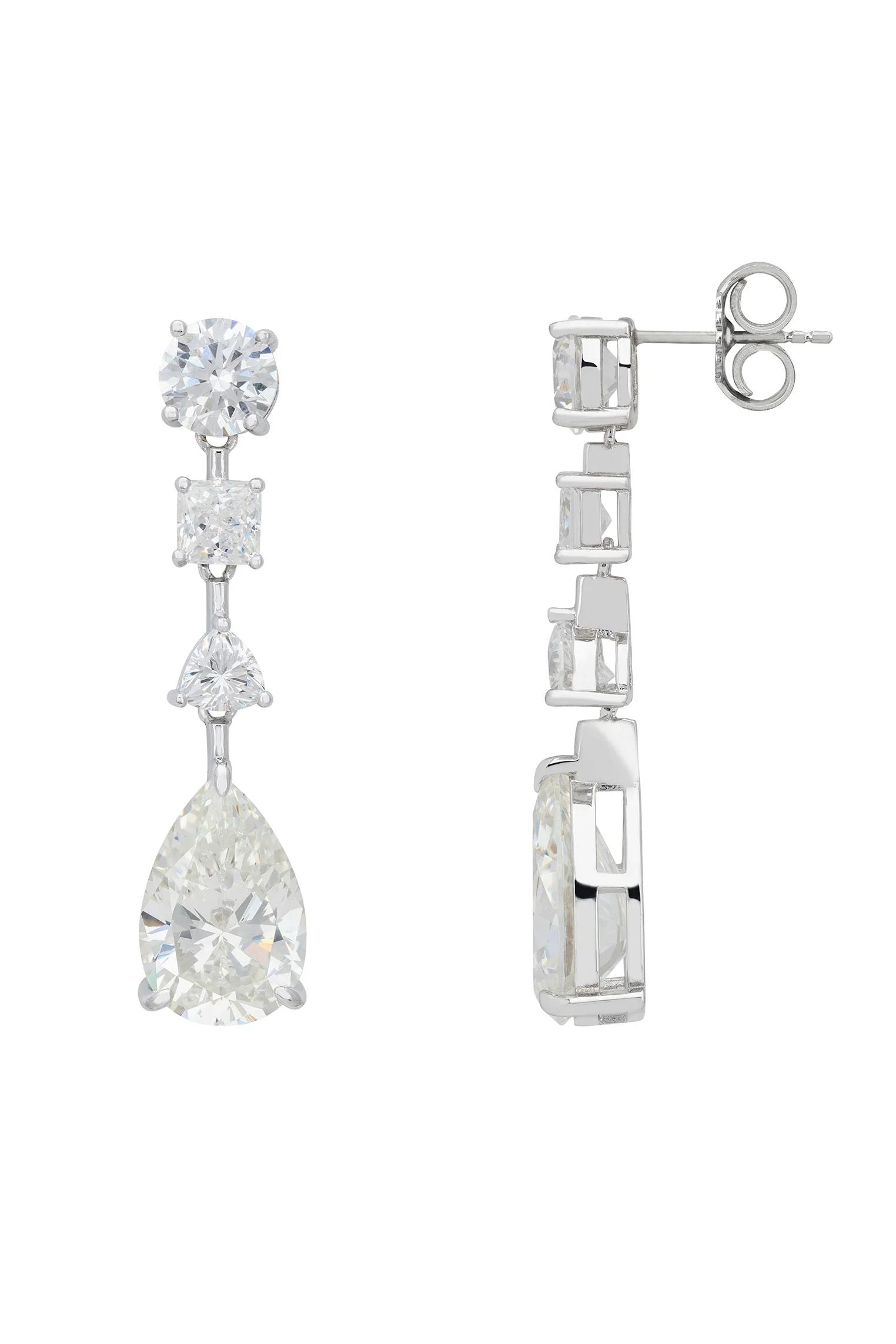 Push backing of the earrings.