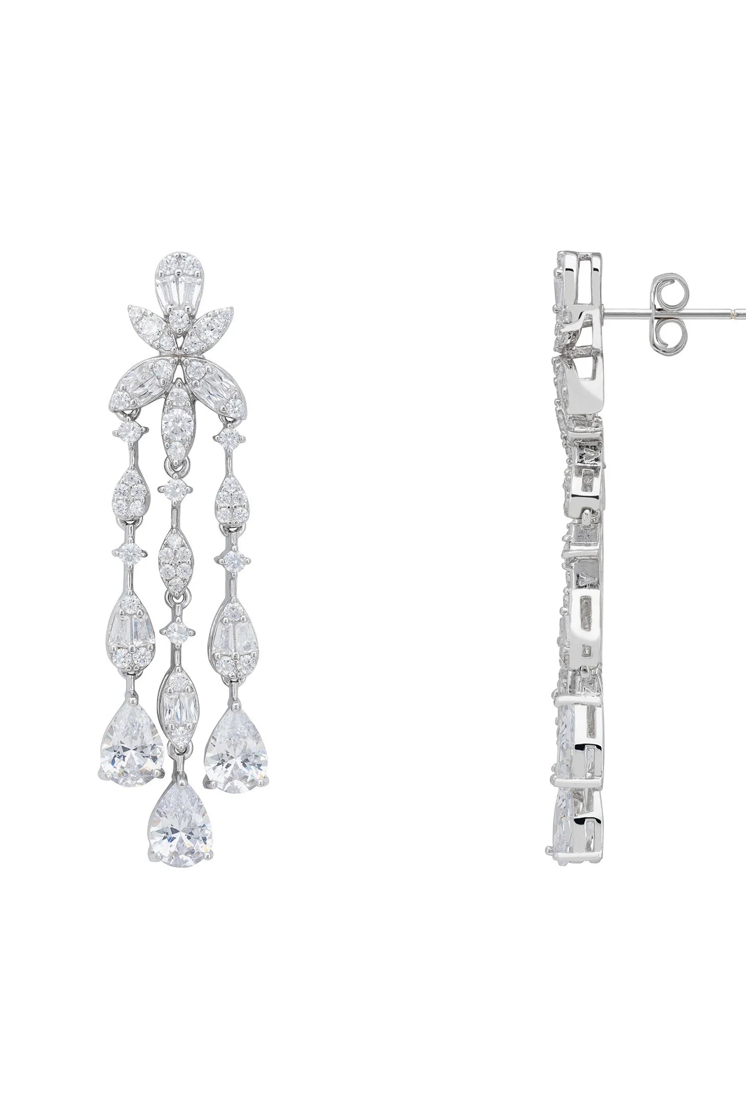 Push backing of the earrings.