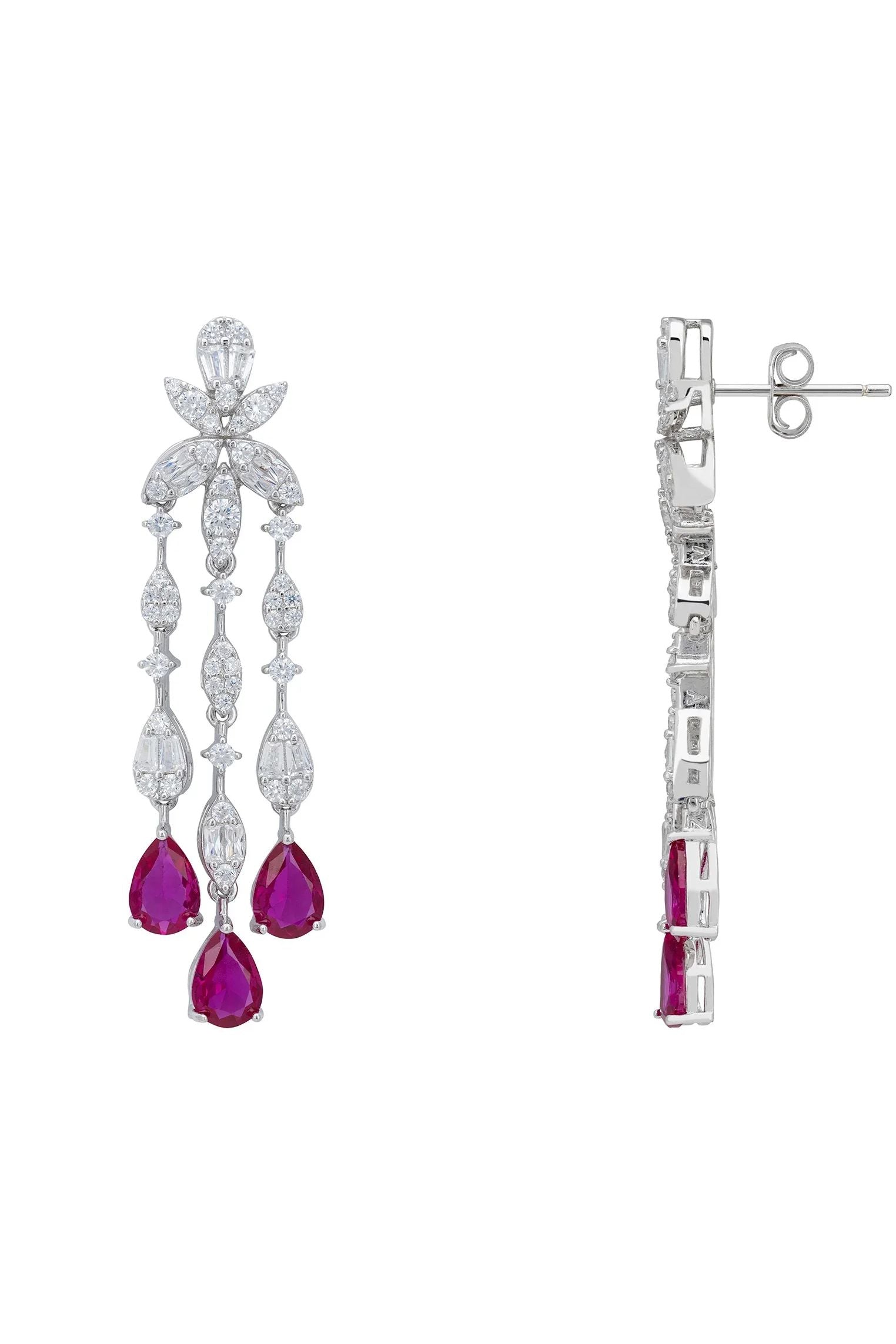 Push backing of the earrings.