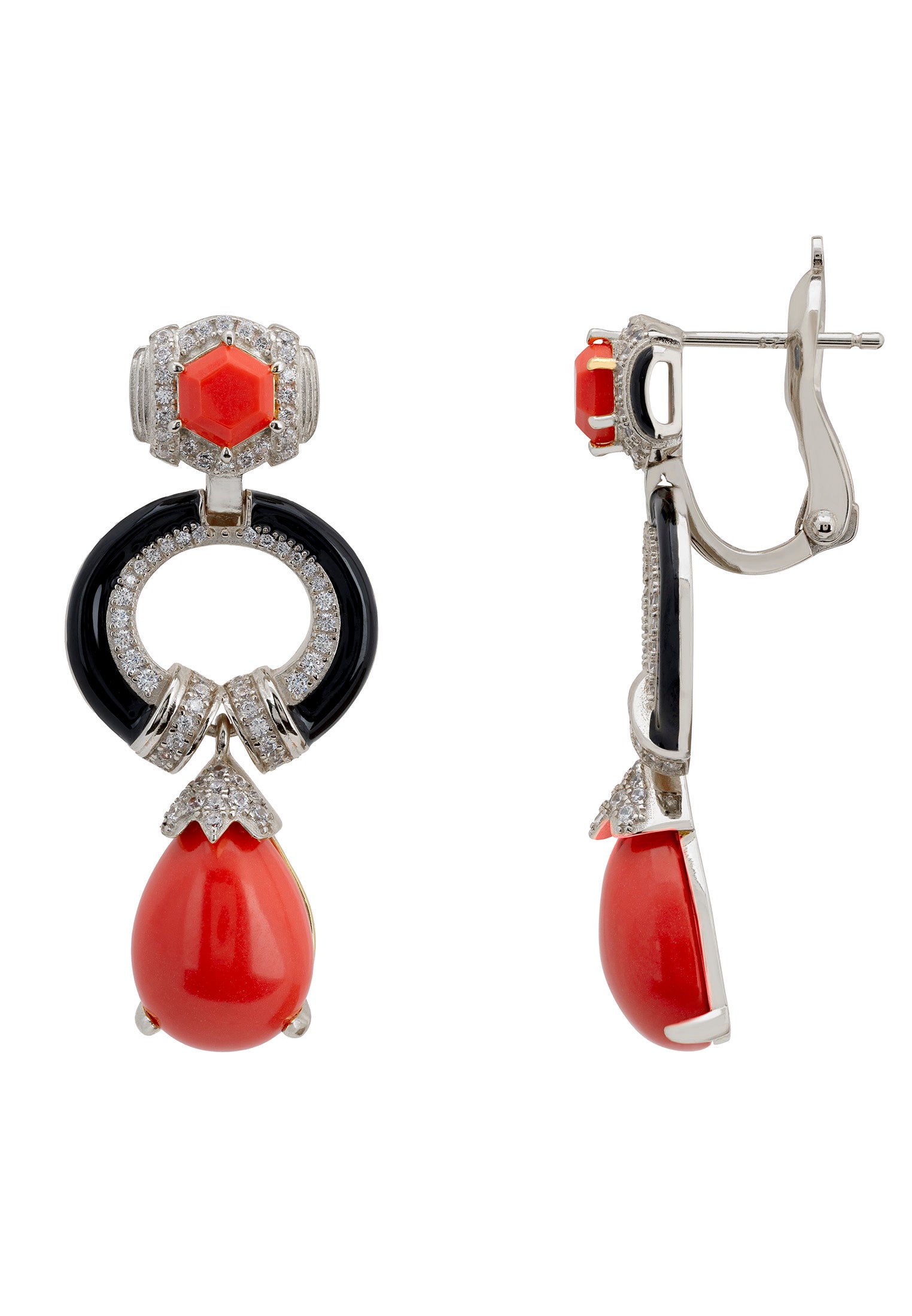 Latch backing of the earrings.