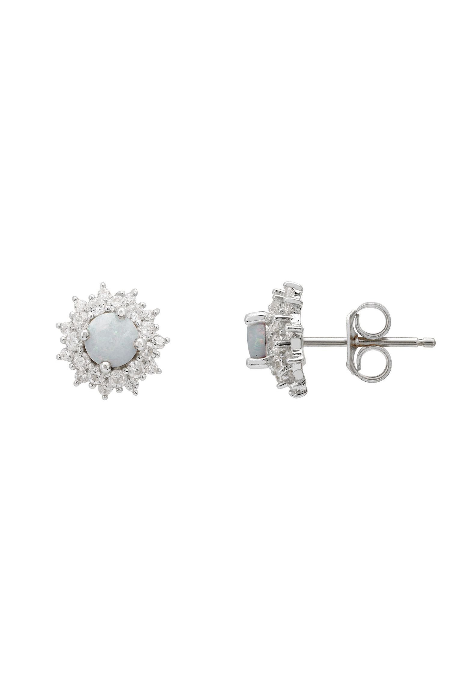 Push backing of the earrings.