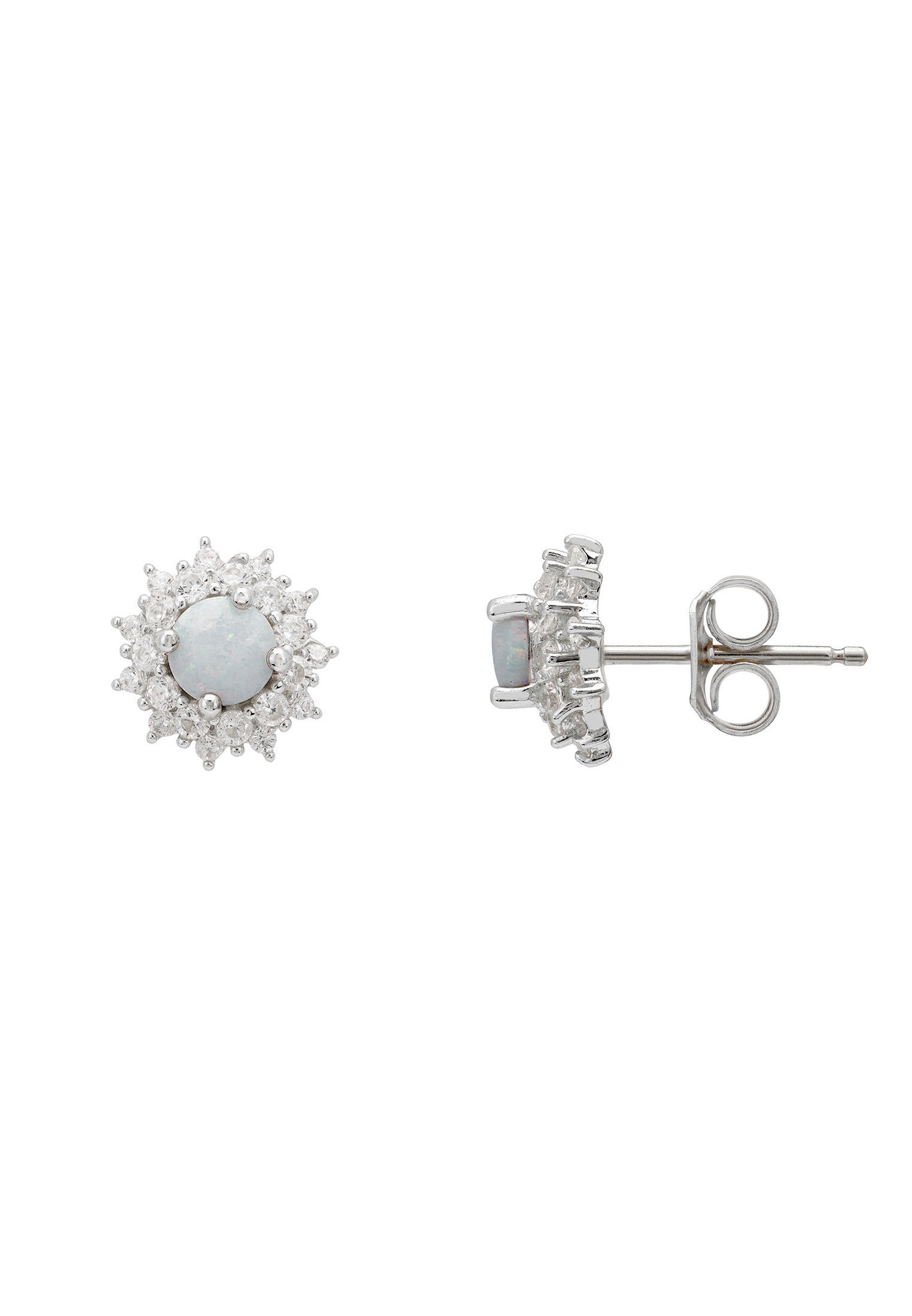 Push backing of the earrings.