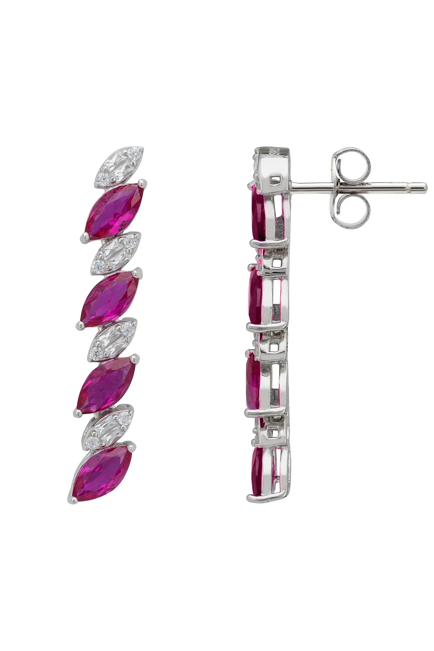 Push backing of the earrings.