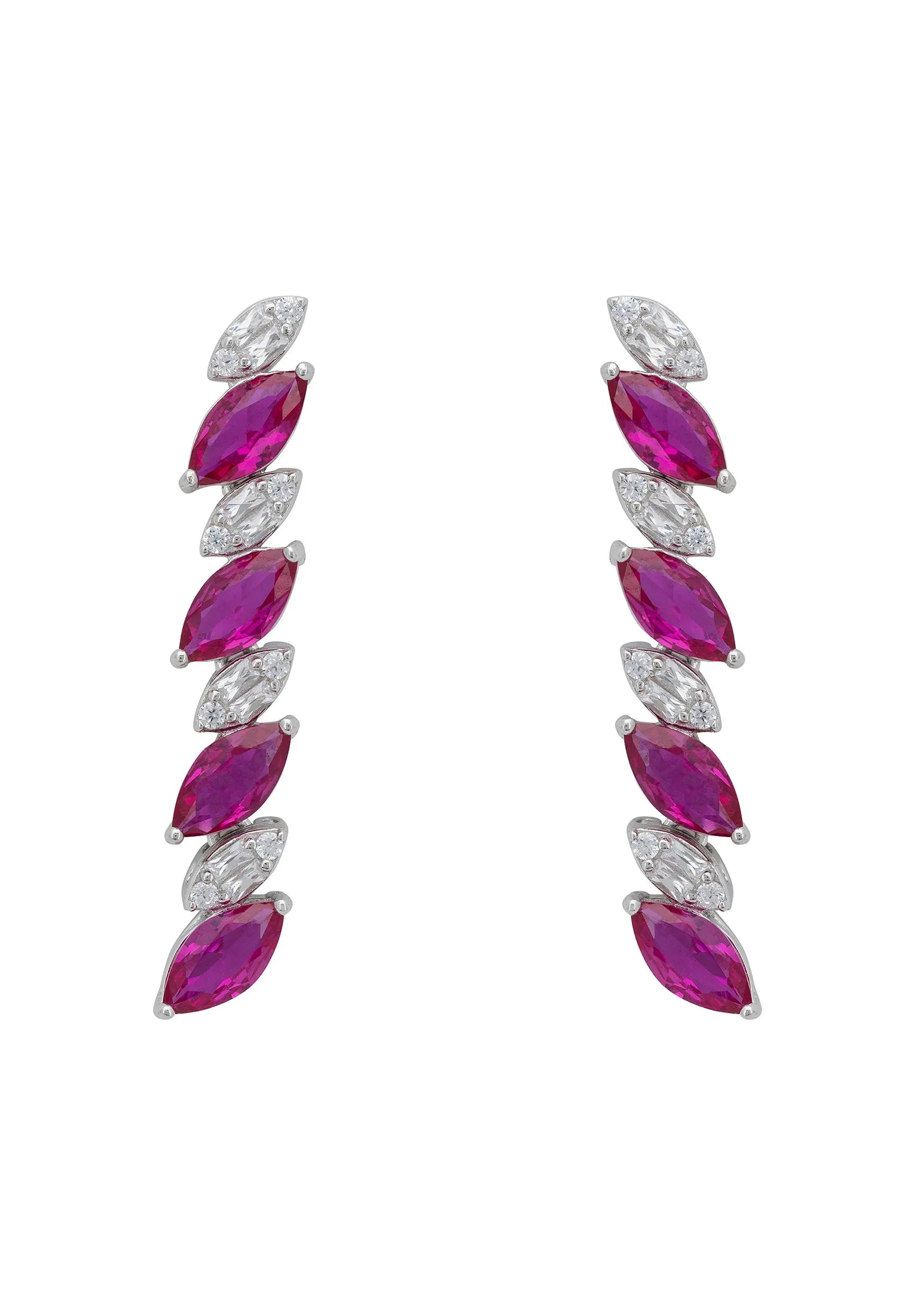 Ruby and diamond earrings.