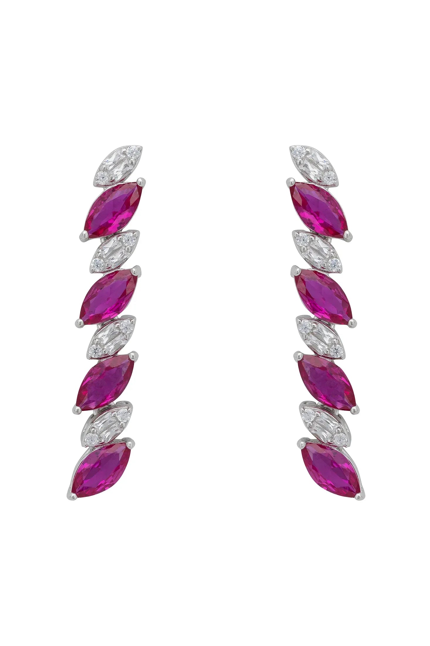 Ruby and diamond earrings.