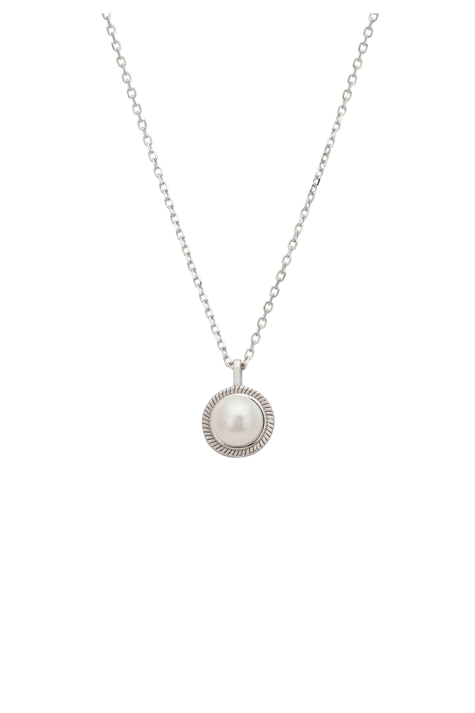 Rococo Pearl Necklace Silver
