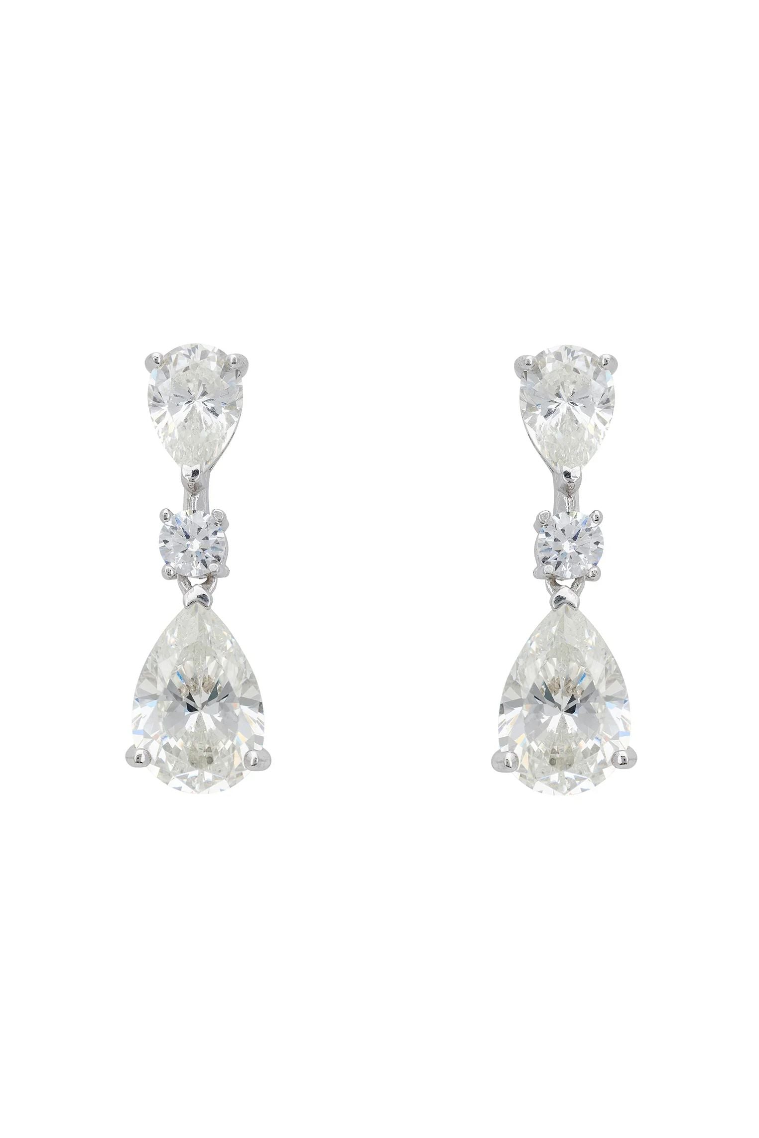 Diamond small drop earrings.