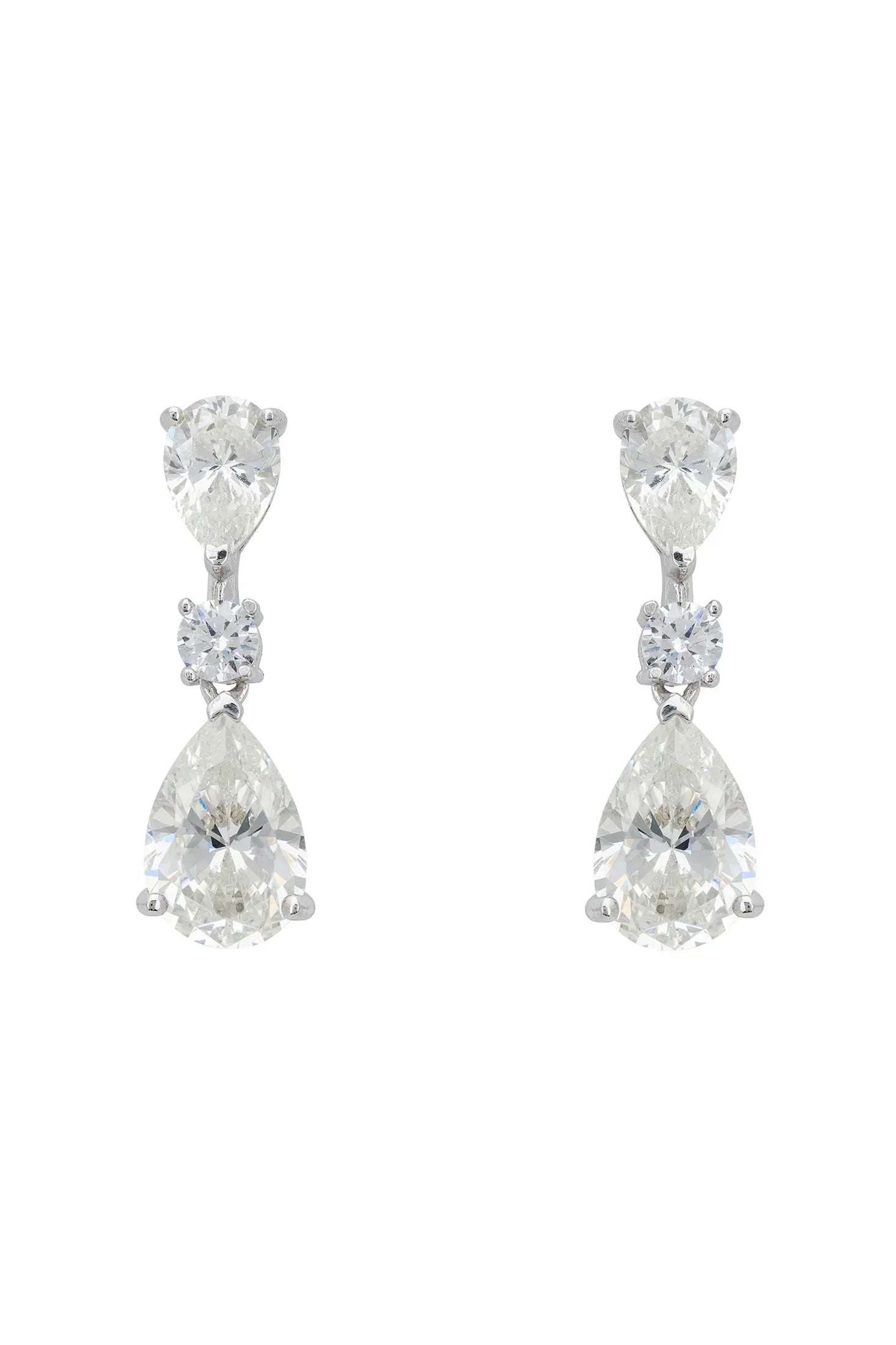 Diamond small drop earrings.