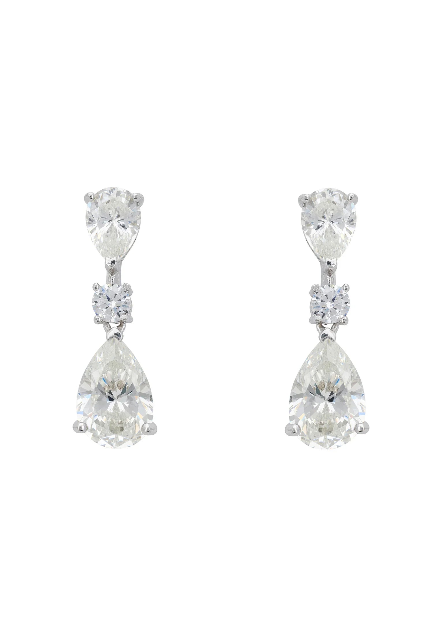 Diamond small drop earrings.