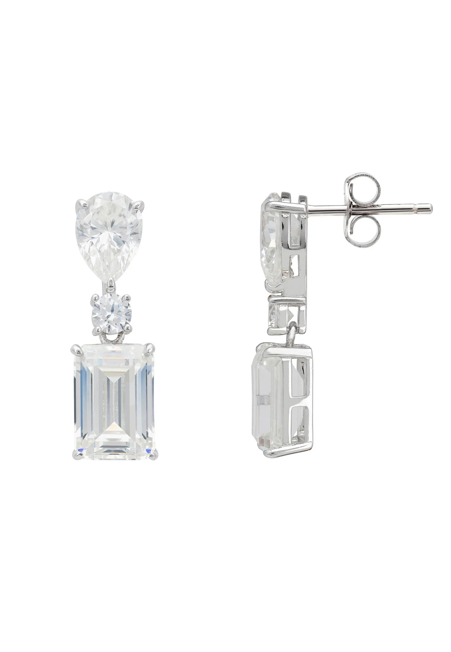 Push backing of the earrings.