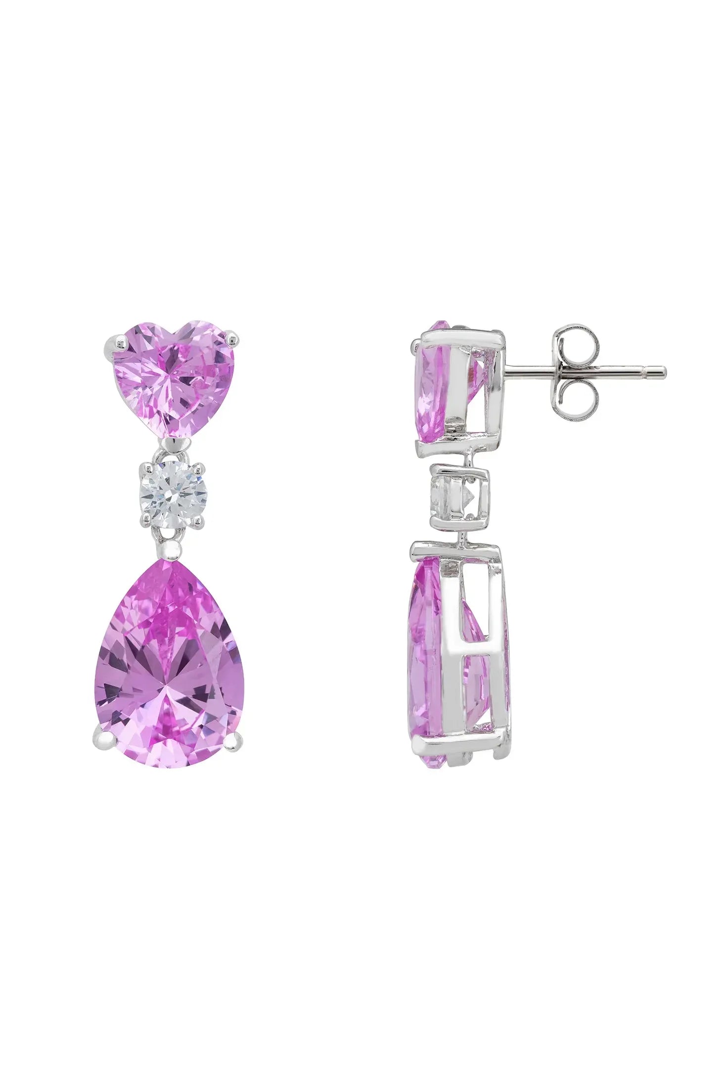 Push backing of the earrings.