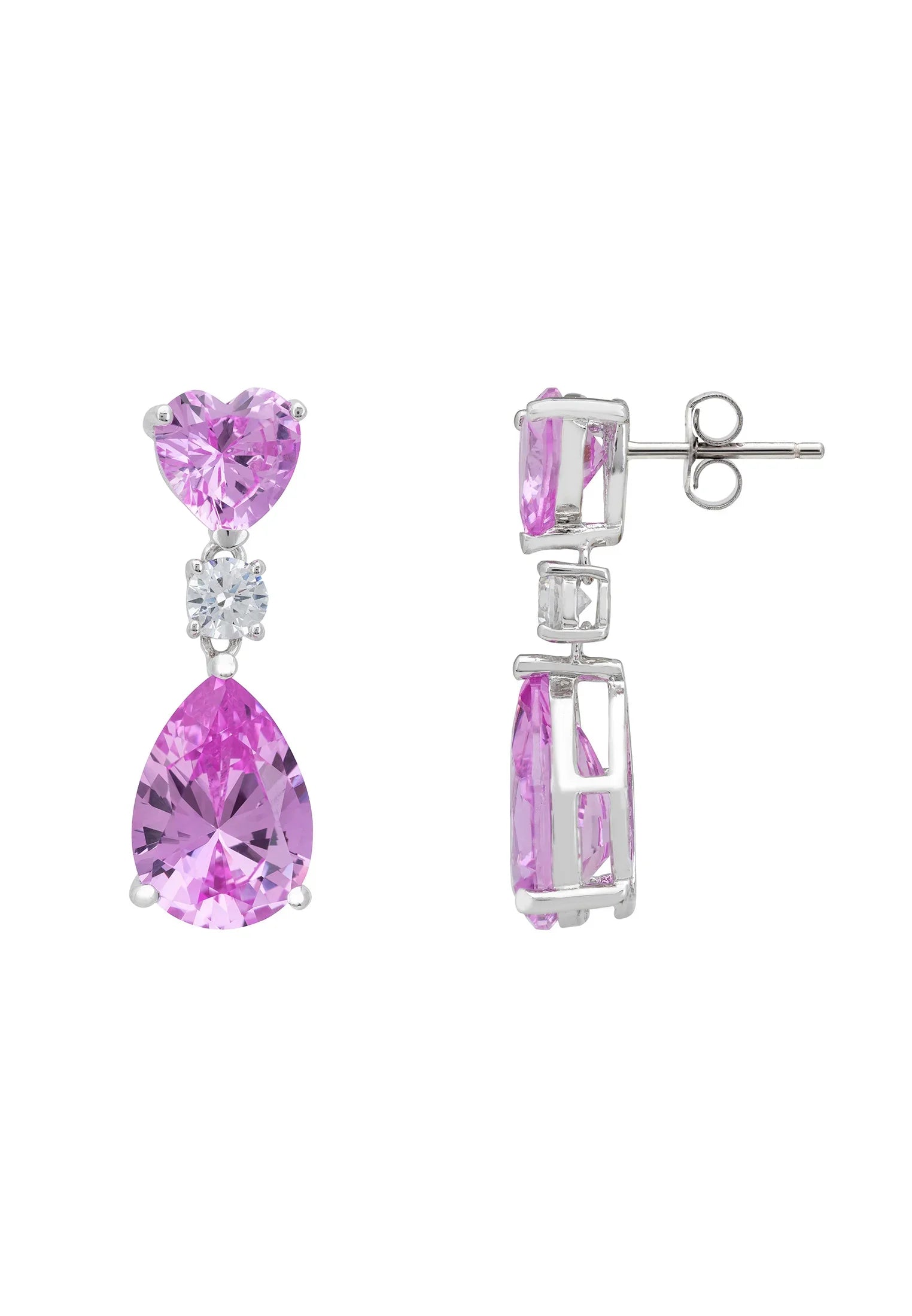 Push backing of the earrings.