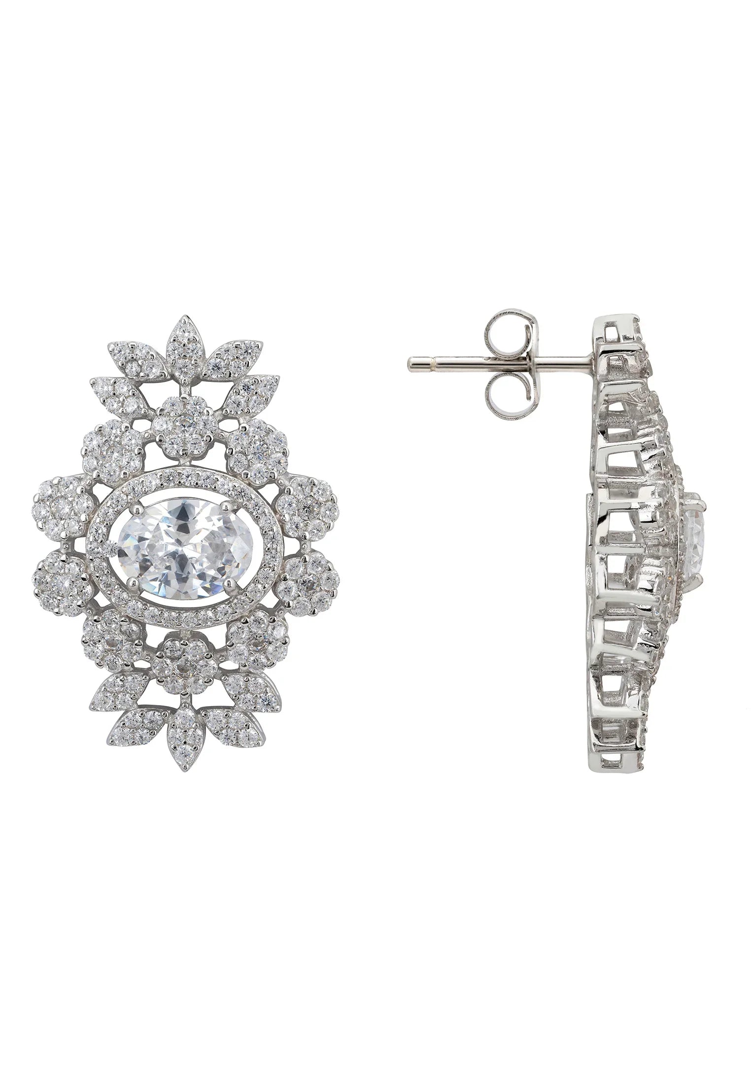 Push backing of the earrings.