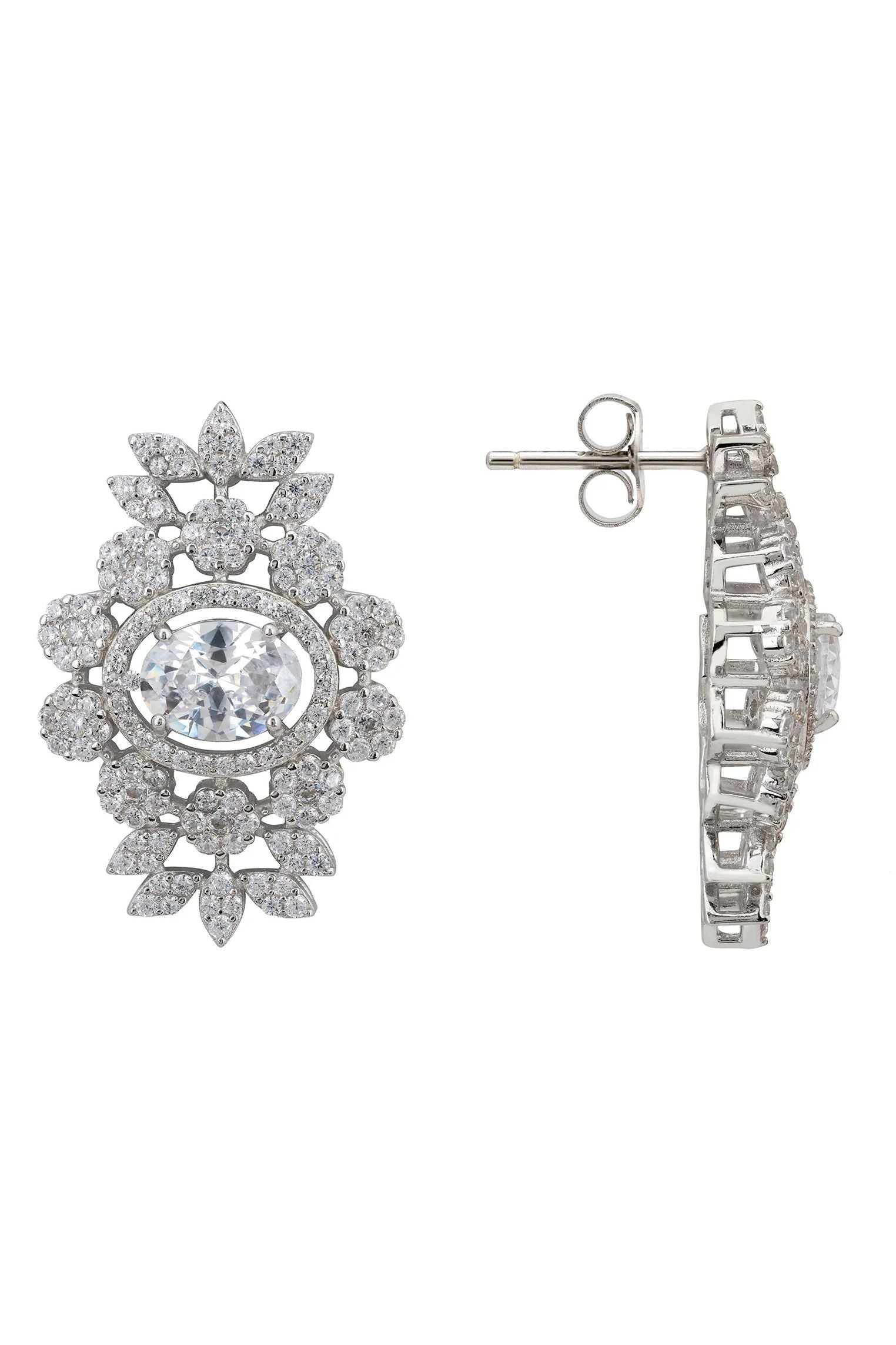 Push backing of the earrings.